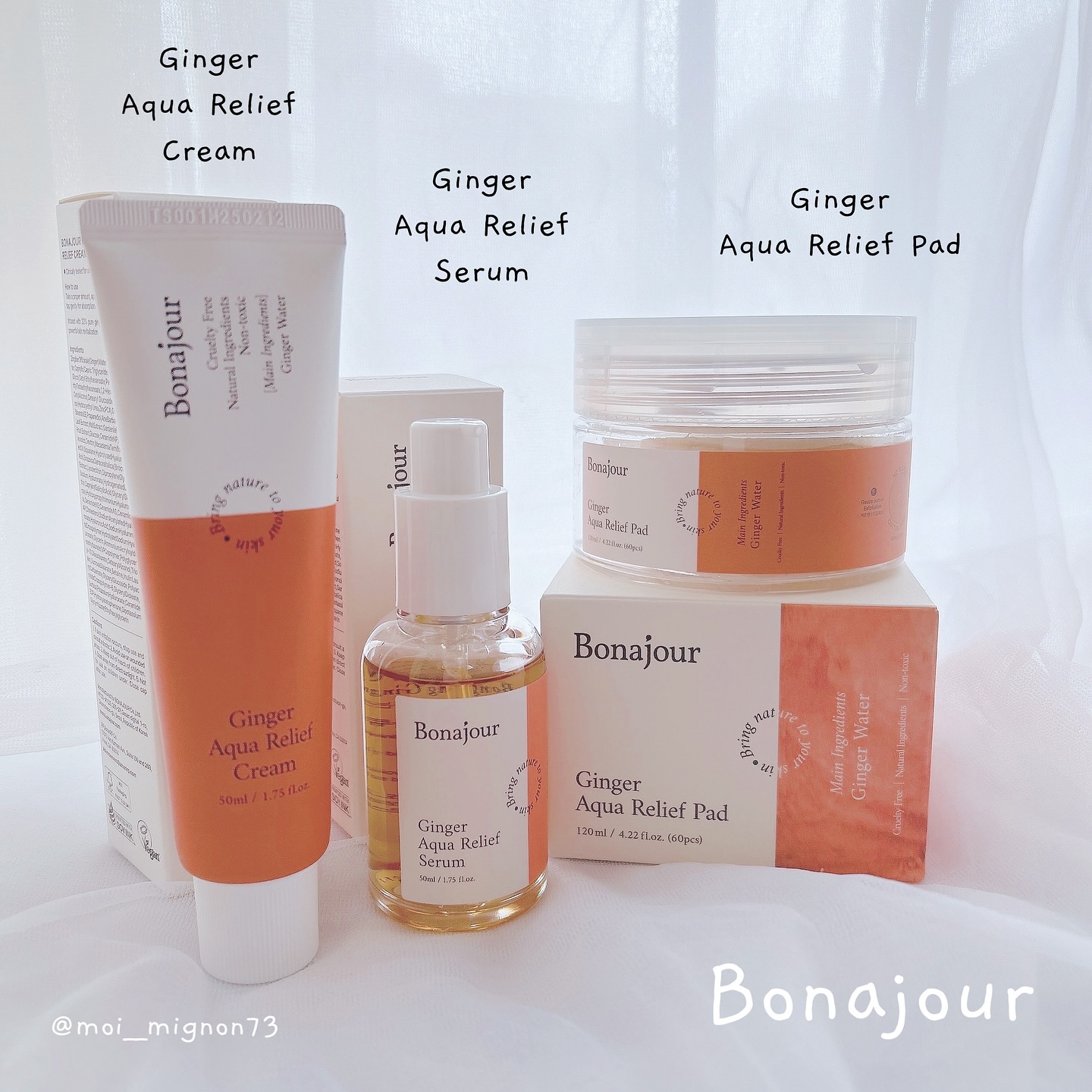 ジンジャーアクアリリーフパッド 60枚/Bonajour/トナーパッドを使ったクチコミ（1枚目）