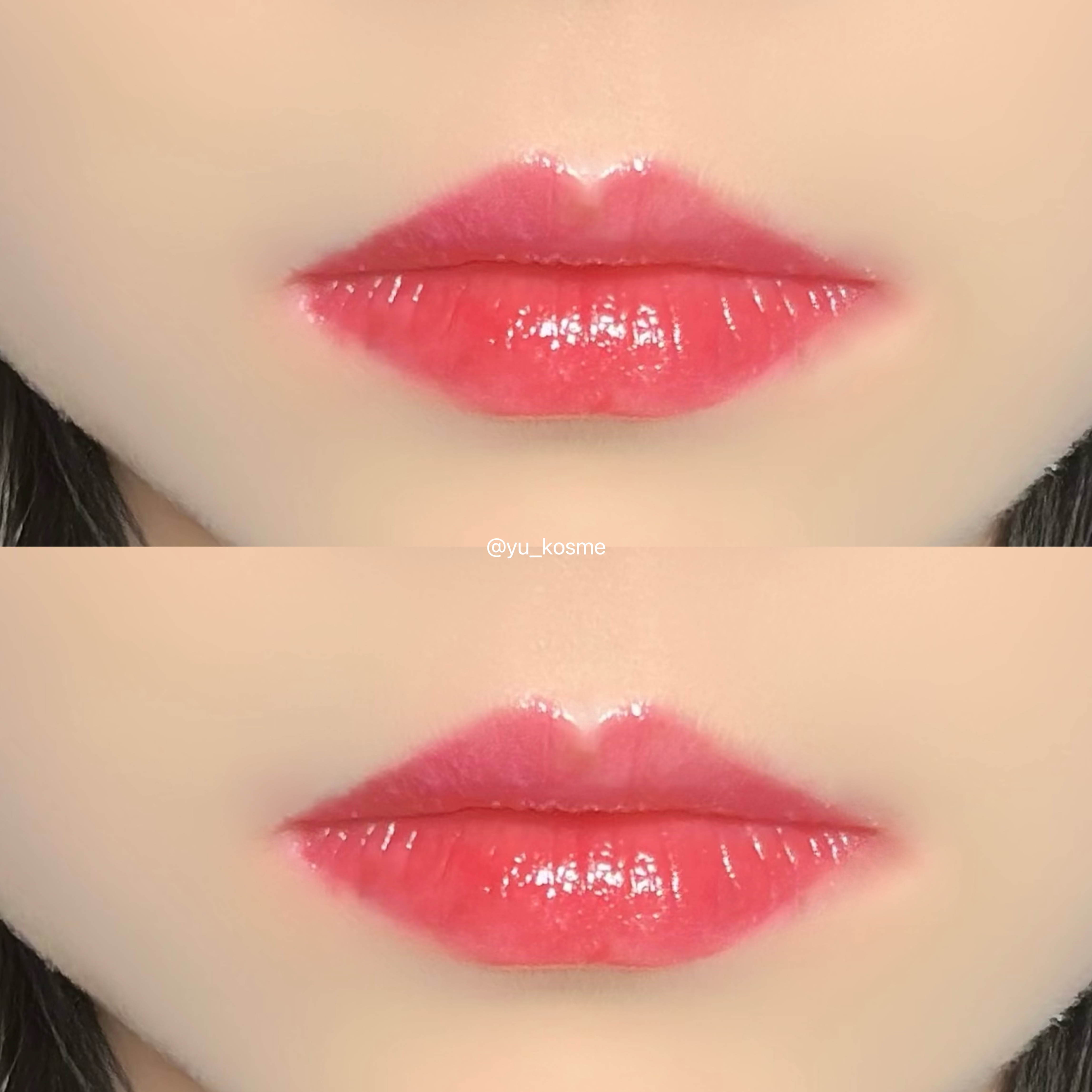 ロウグロウジェルティント R010 ロウ・チェリー/hince/リップティントを使ったクチコミ（3枚目）