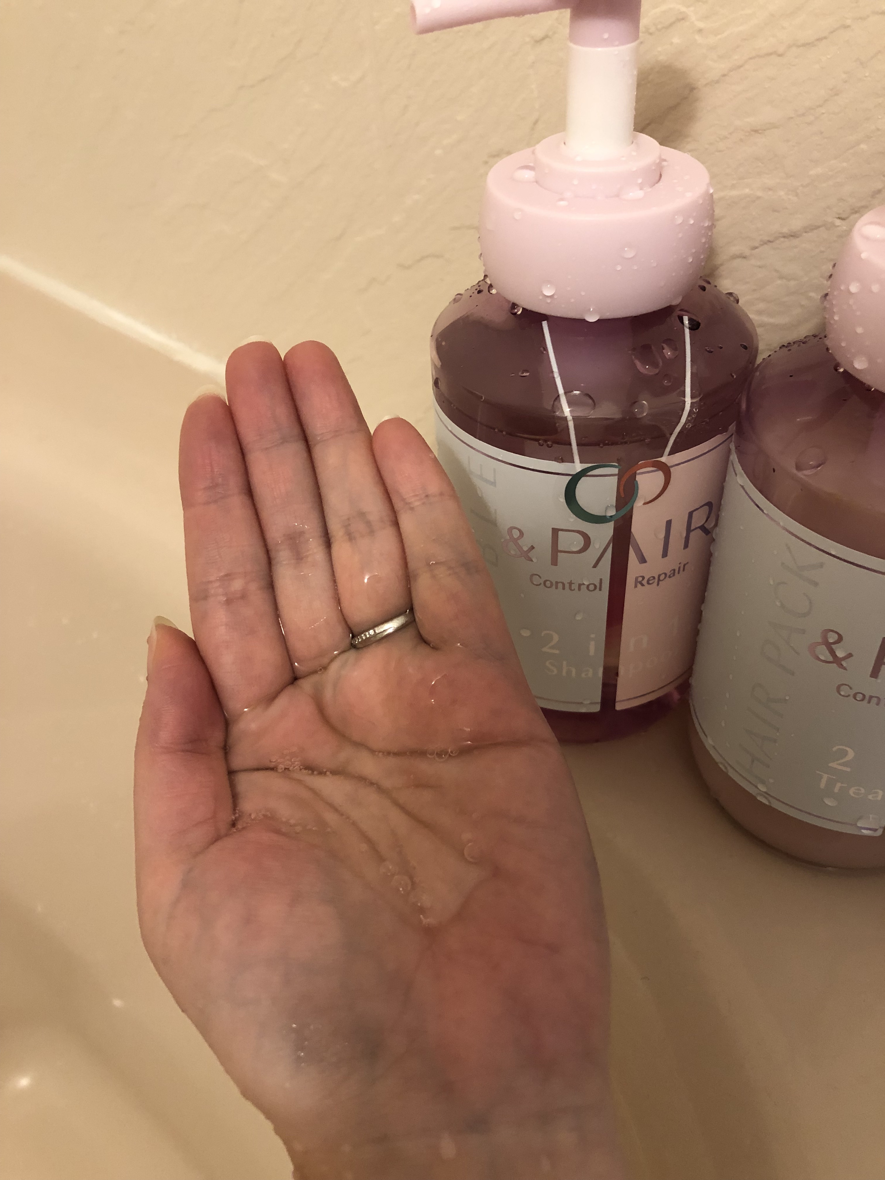 アンドペア コントロール リペア 2in1 シャンプー＆ヘアトリートメント/&PAIR/市販シャンプーを使ったクチコミ（2枚目）