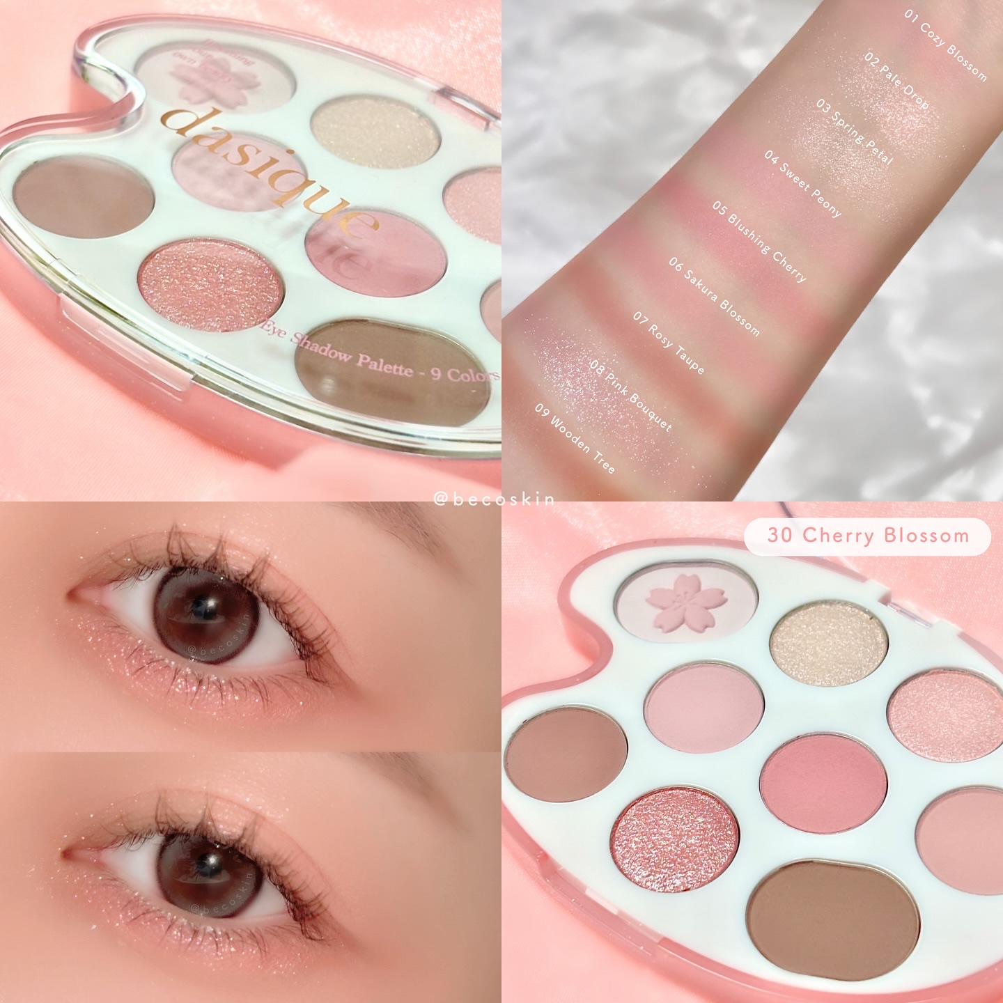 ブルーミングシングルシャドウ 01 コーラルピンク/dasique/単色アイシャドウを使ったクチコミ（2枚目）