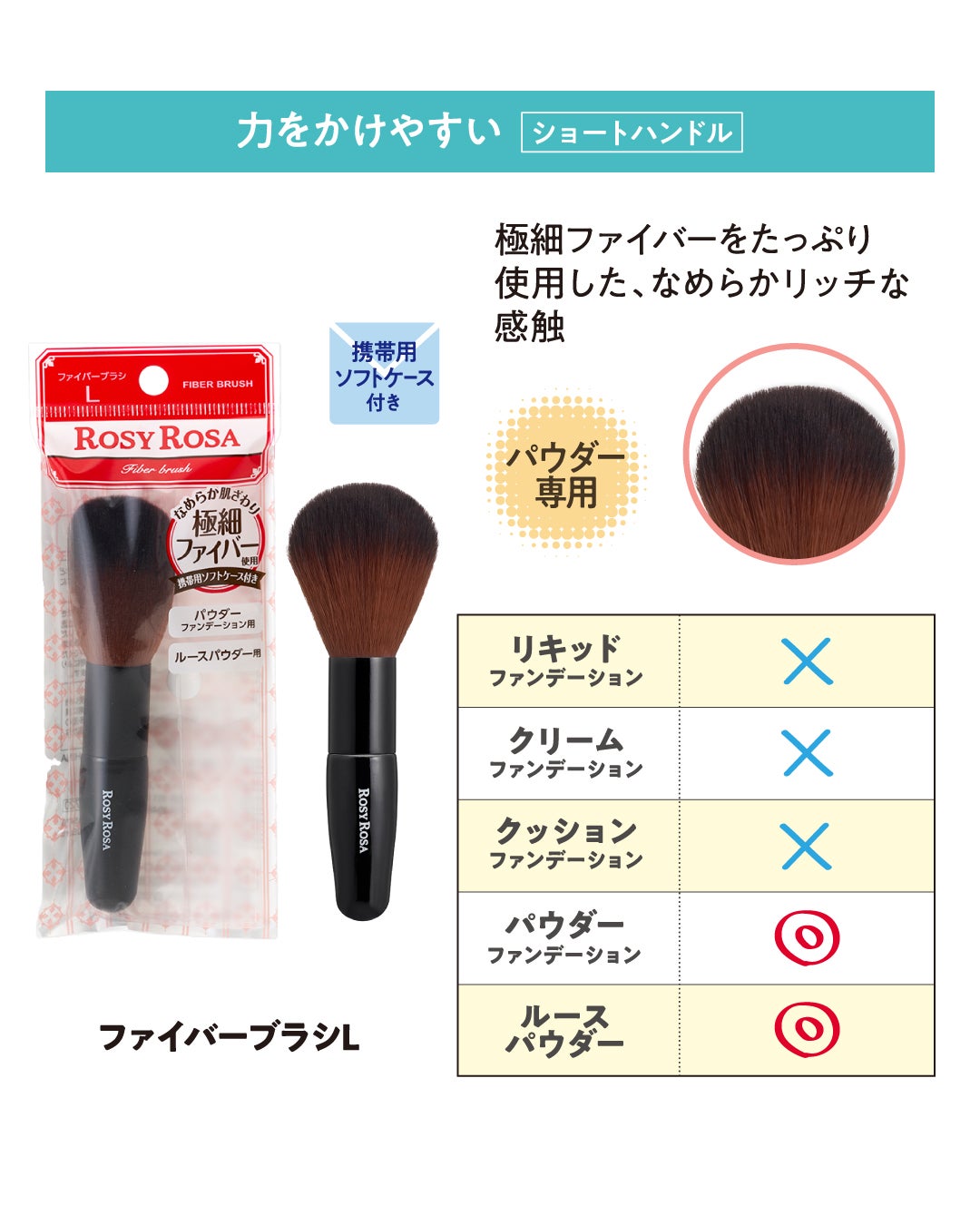 エンジェリッチブラシ パウダー用 L/ロージーローザ/メイクブラシを使ったクチコミ(8枚目)