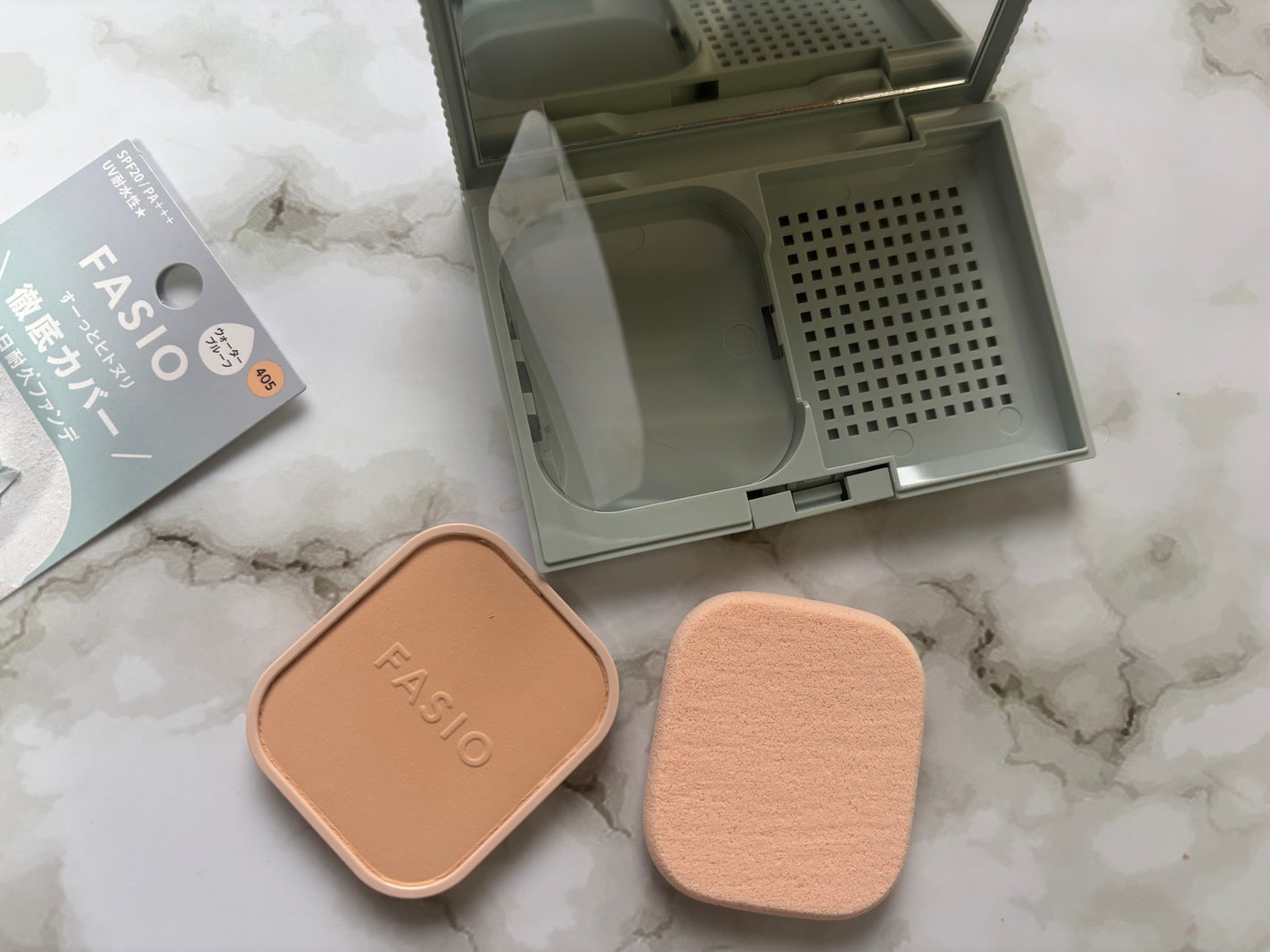 ヒトヌリカバー 耐久ファンデーション/FASIO/パウダーファンデーションを使ったクチコミ(2枚目)