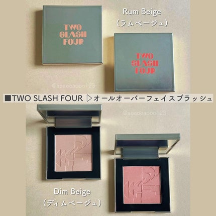 オールオーバーフェイスブラッシュ/TWO SLASH FOUR/パウダーチークを使ったクチコミ(1枚目)