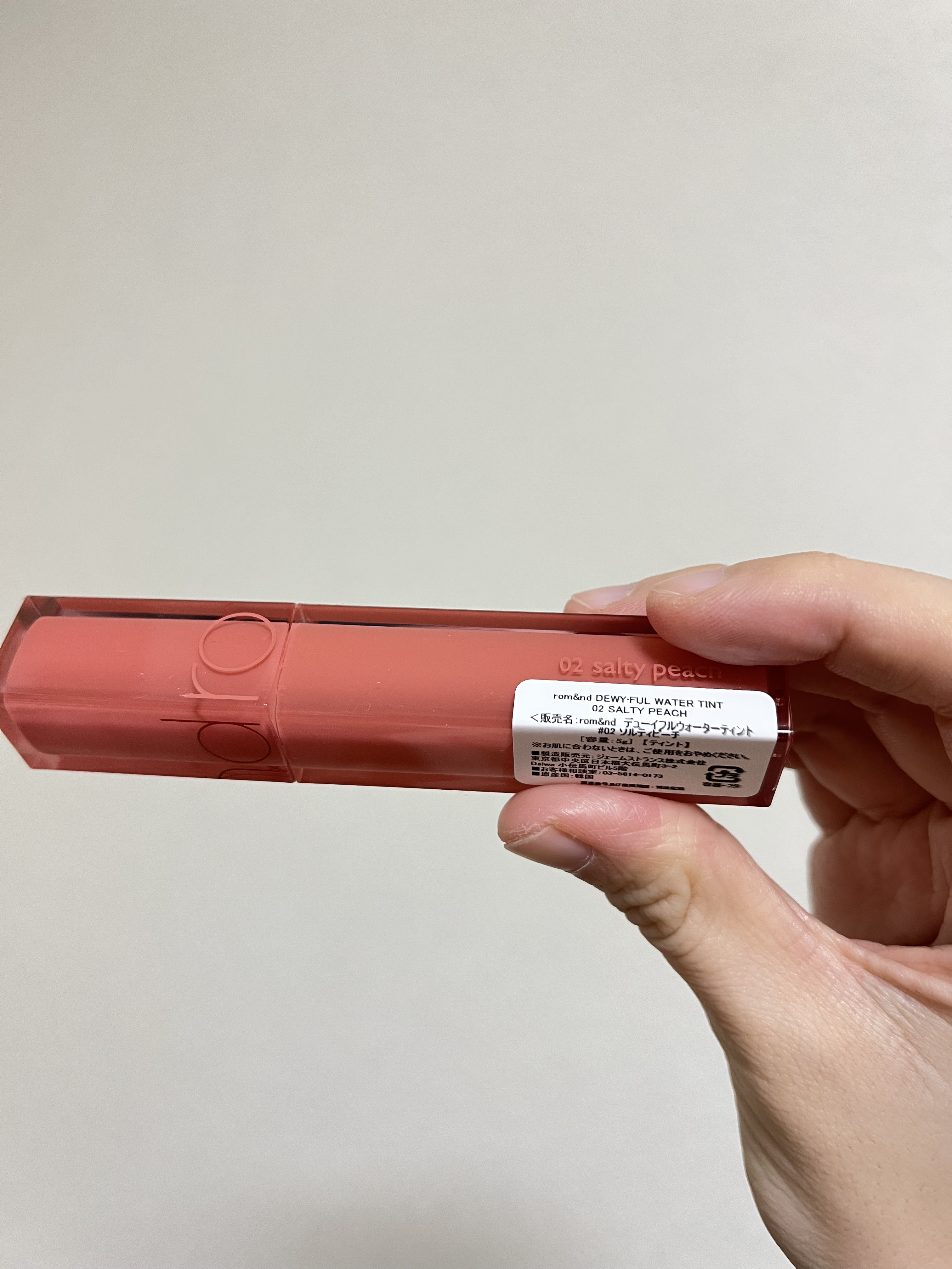 デュイフルウォーターティント 02 ソルティーピーチ/rom&nd/リップティントを使ったクチコミ（2枚目）