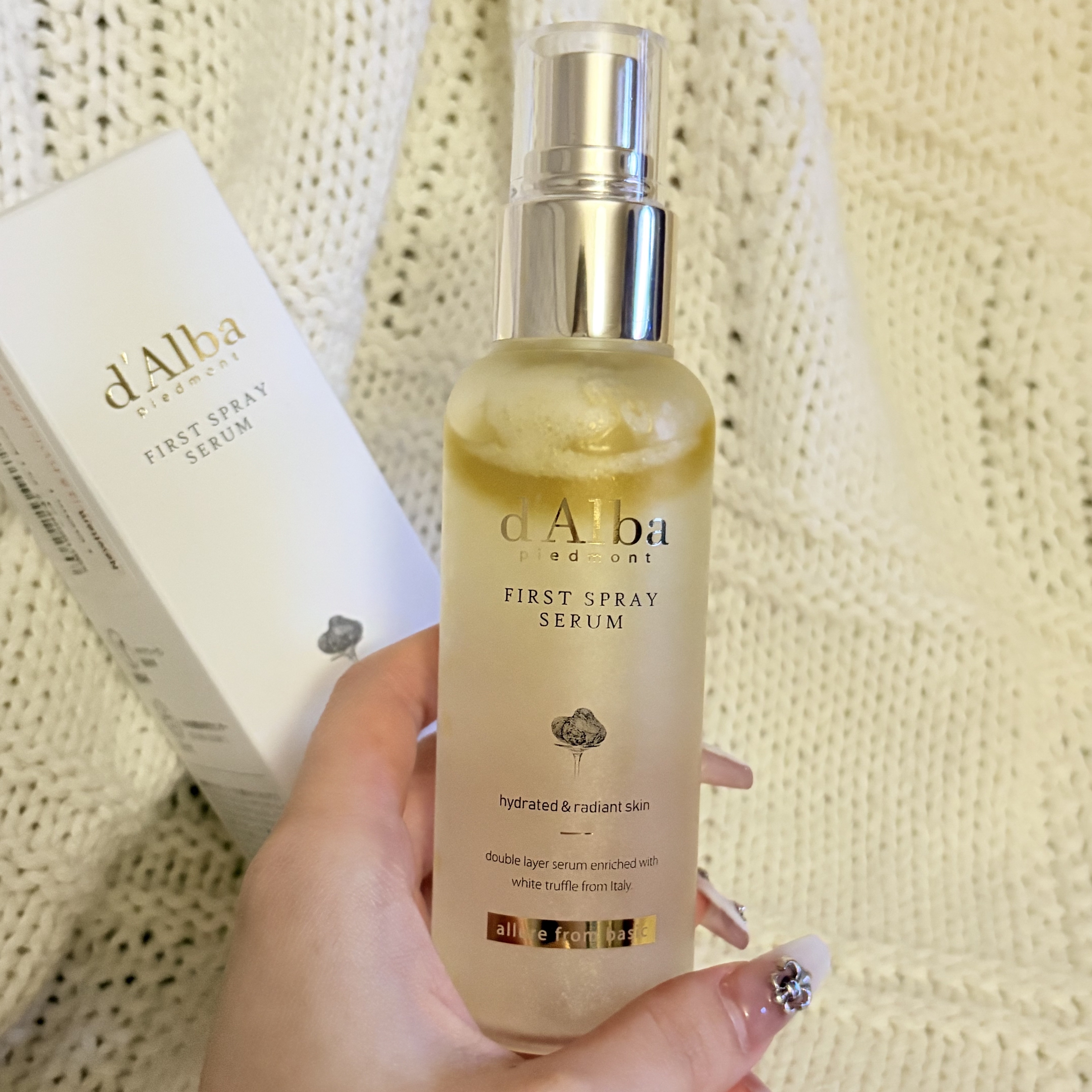 ダルバ ホワイトトリュフファーストスプレーセラム/ダルバ/ミスト状化粧水を使ったクチコミ（2枚目）