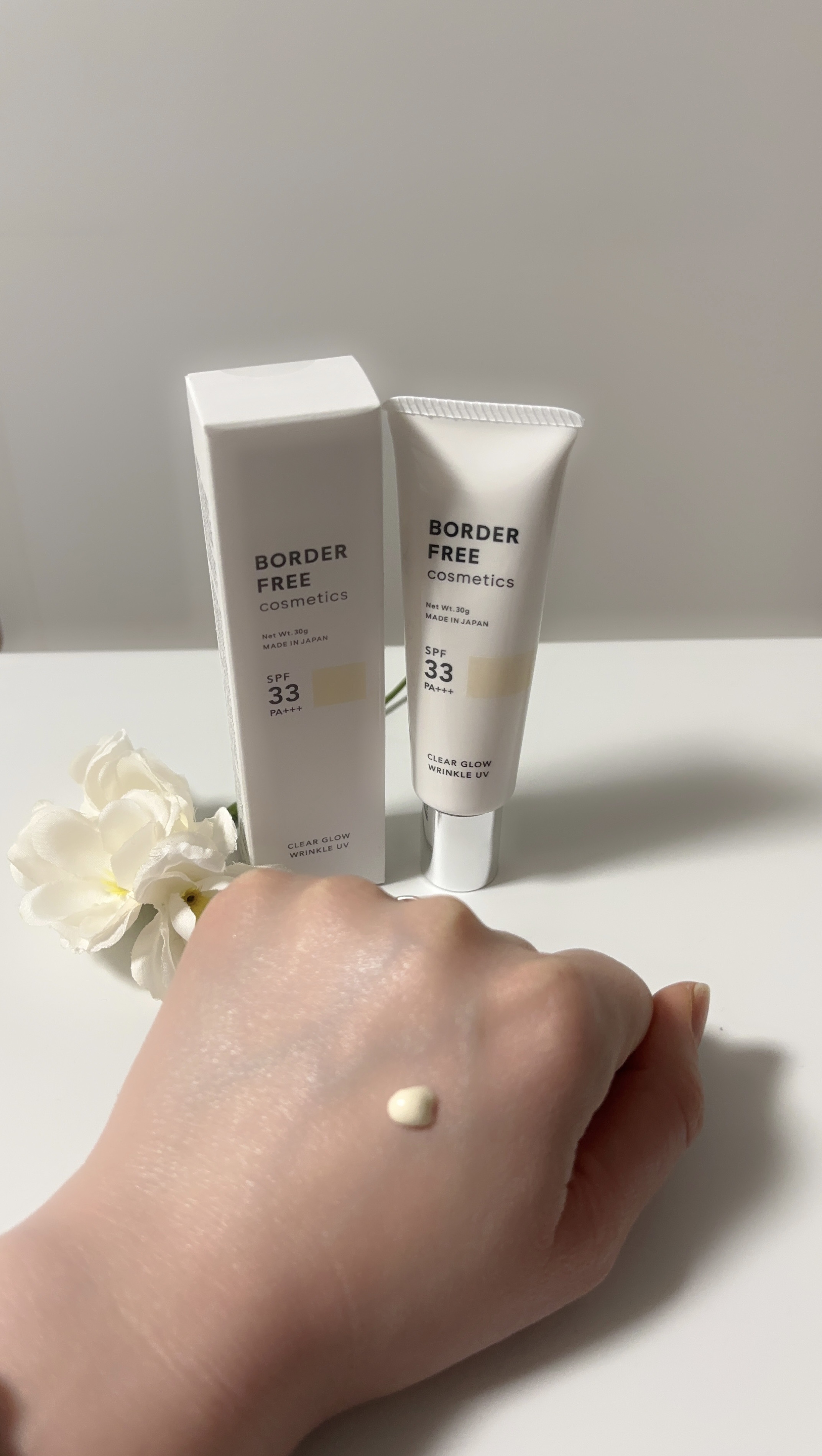 クリアグロウリンクルUV/BORDER FREE cosmetics/日焼け止め・UVケアを使ったクチコミ（2枚目）