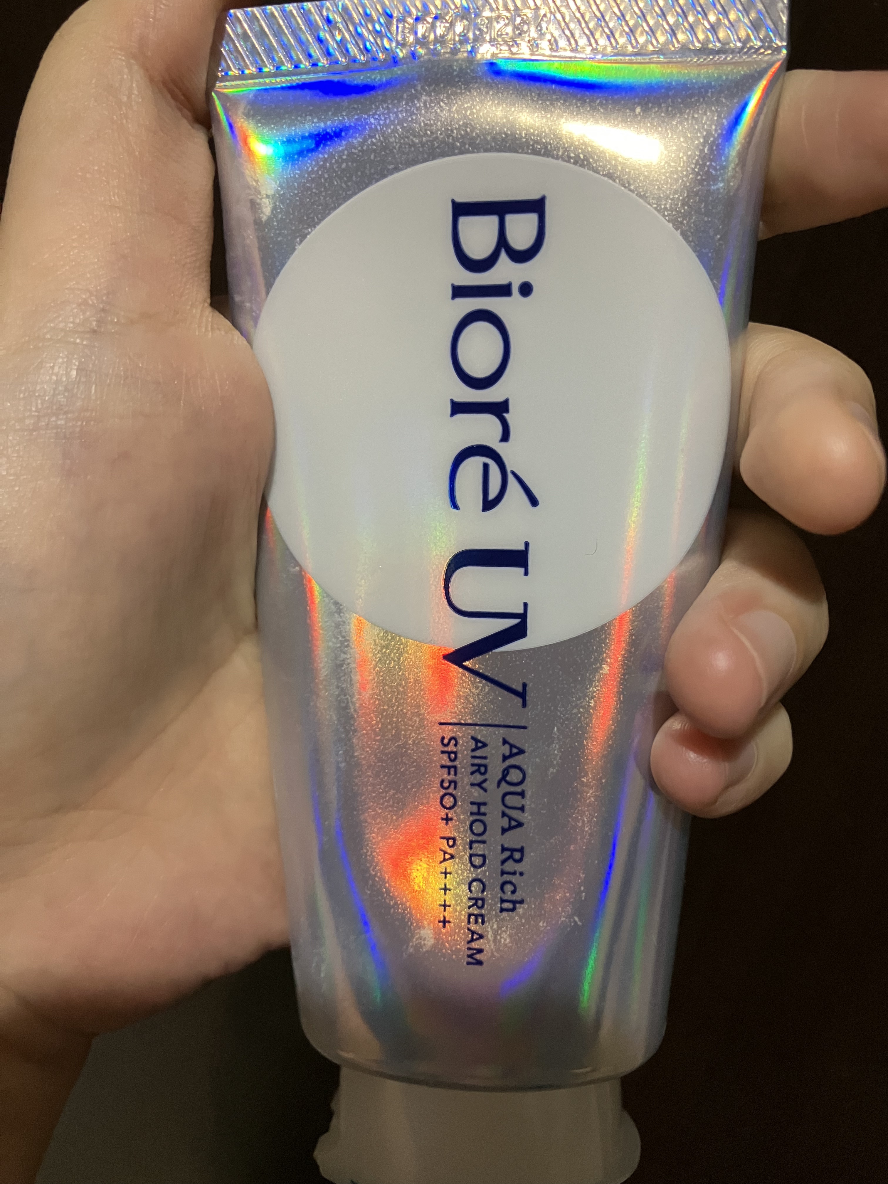 アクアリッチ エアリーホールドクリーム（呼吸感ベールUV）/ビオレ/日焼け止めクリームを使ったクチコミ（1枚目）