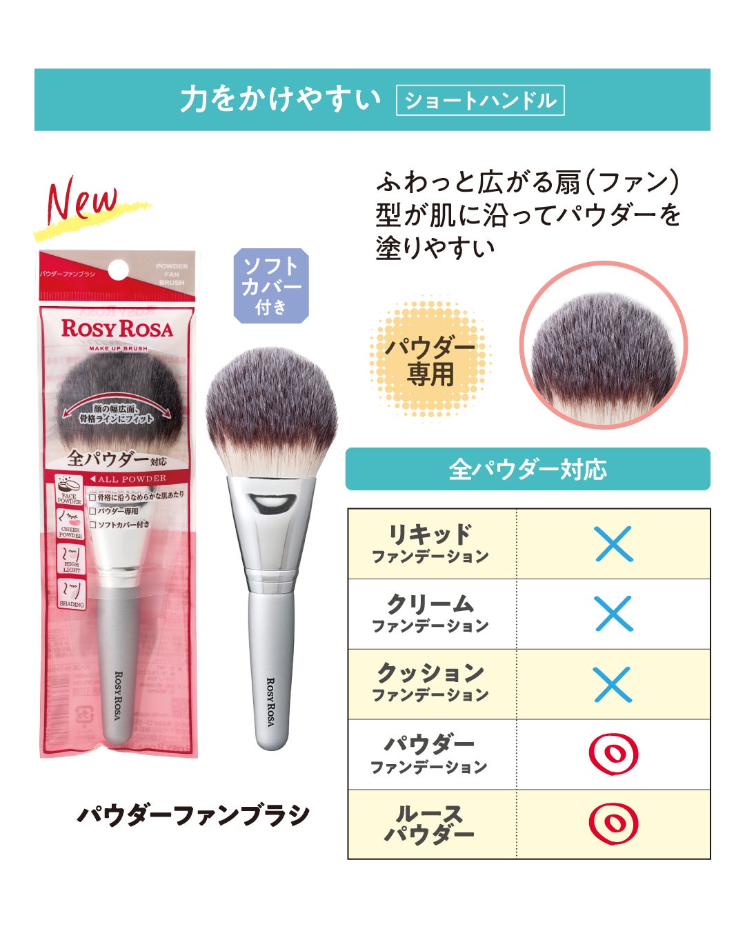 エンジェリッチブラシ パウダー用 L/ロージーローザ/メイクブラシを使ったクチコミ(6枚目)