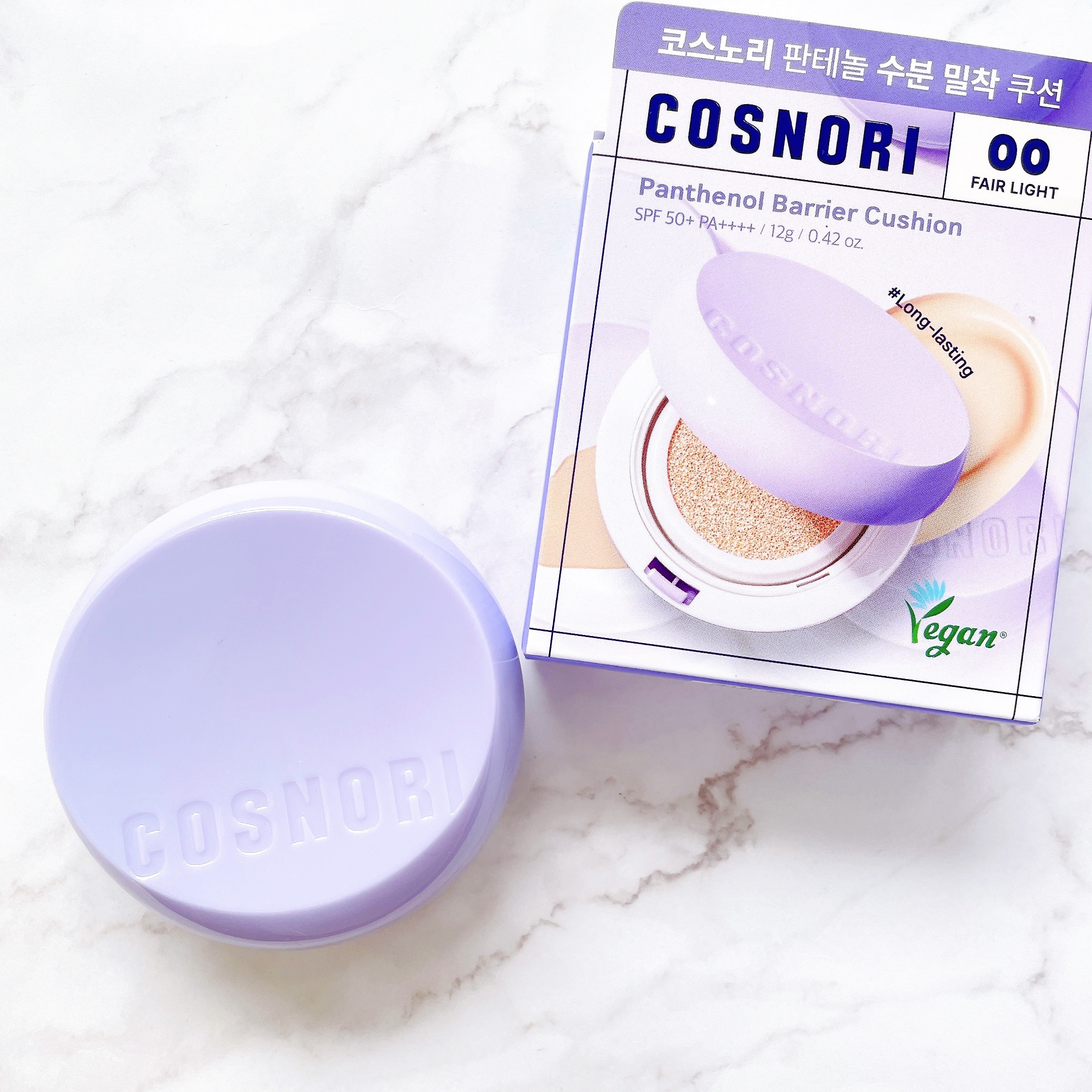 パンテノールバリアクッション/COSNORI/クッションファンデーションを使ったクチコミ（2枚目）