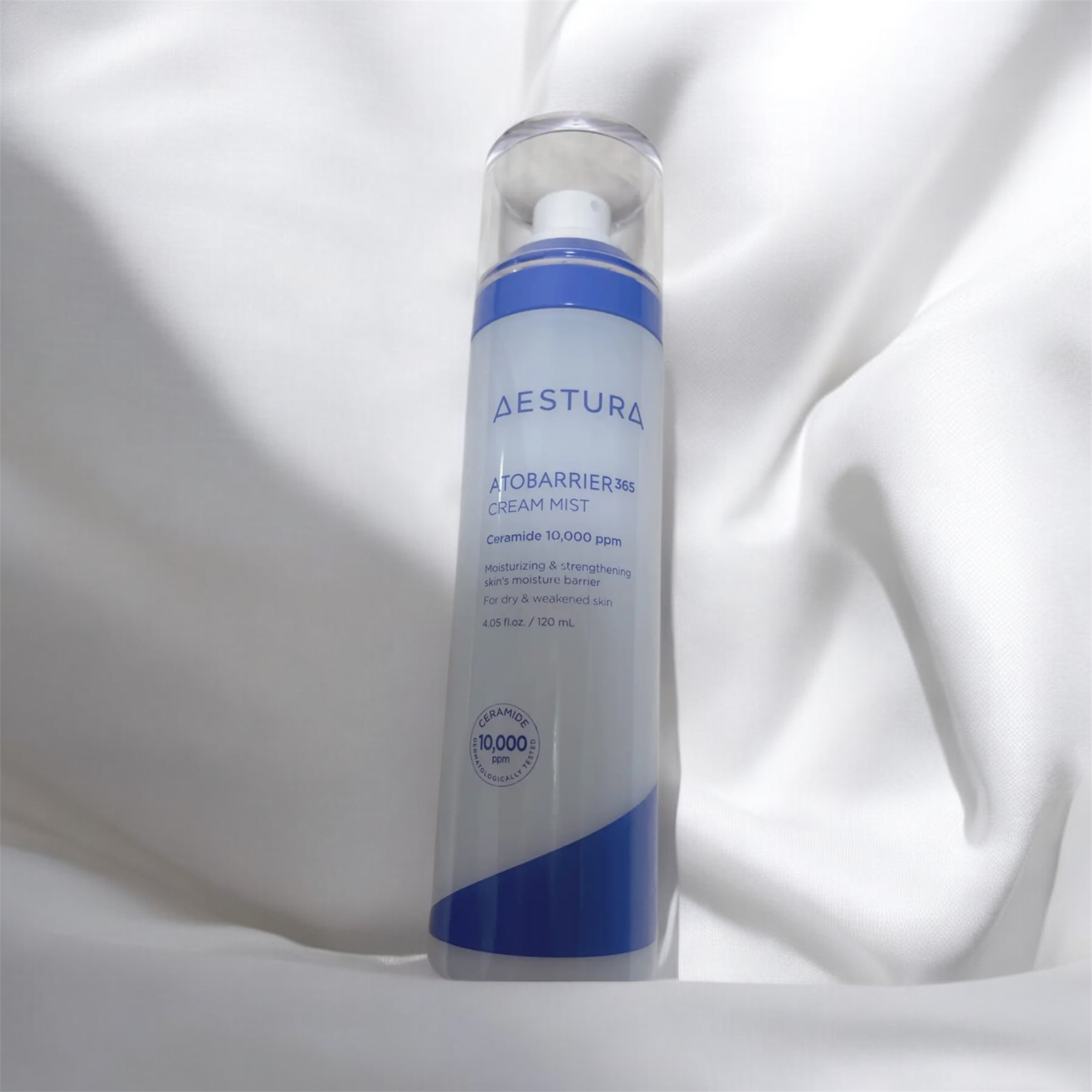 AESTURA アトバリア365 クリームミストのクチコミ「乾燥なんて怖くない。

霧のヴェールで潤いチャージ。



肌がなんとなく乾燥しているような、.....」（2枚目）