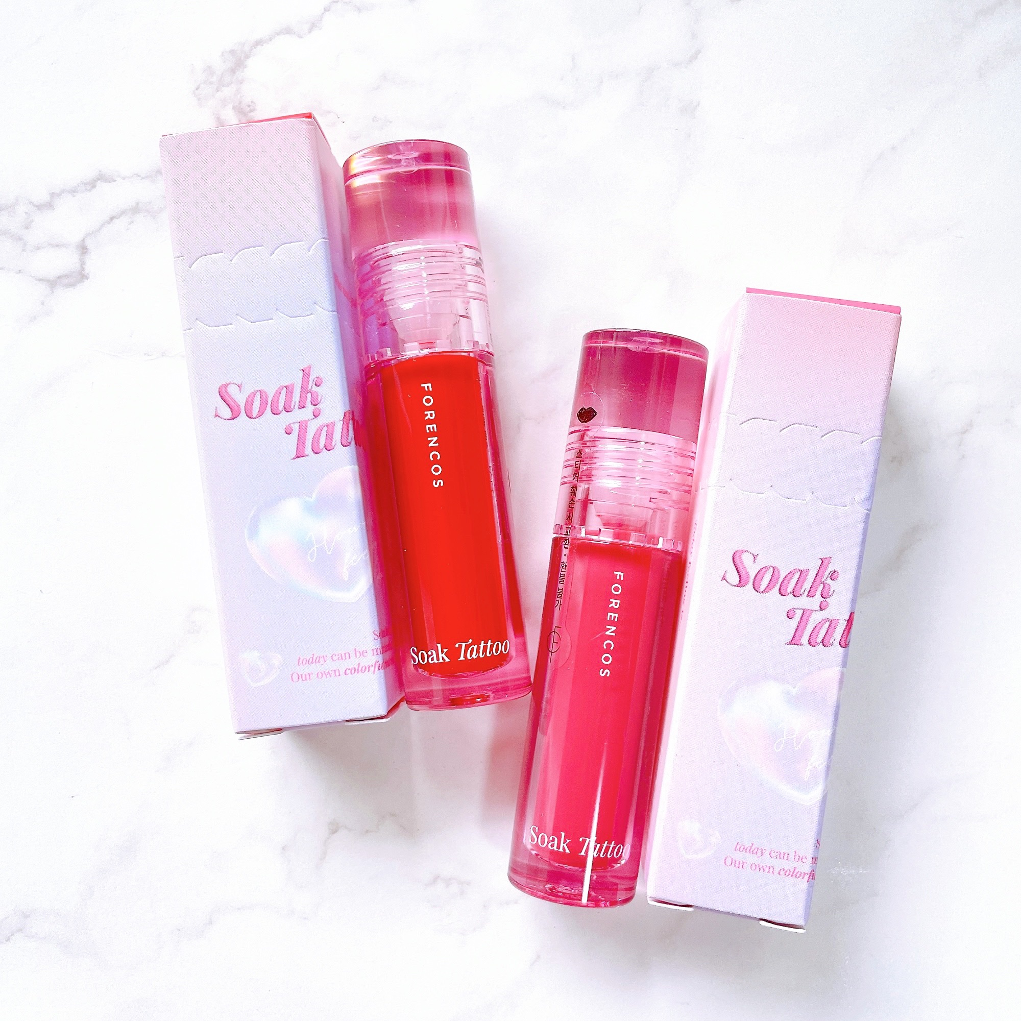 Soak Tattoo Tint 03 シュシュ/フォレンコス/リップグロスを使ったクチコミ（3枚目）
