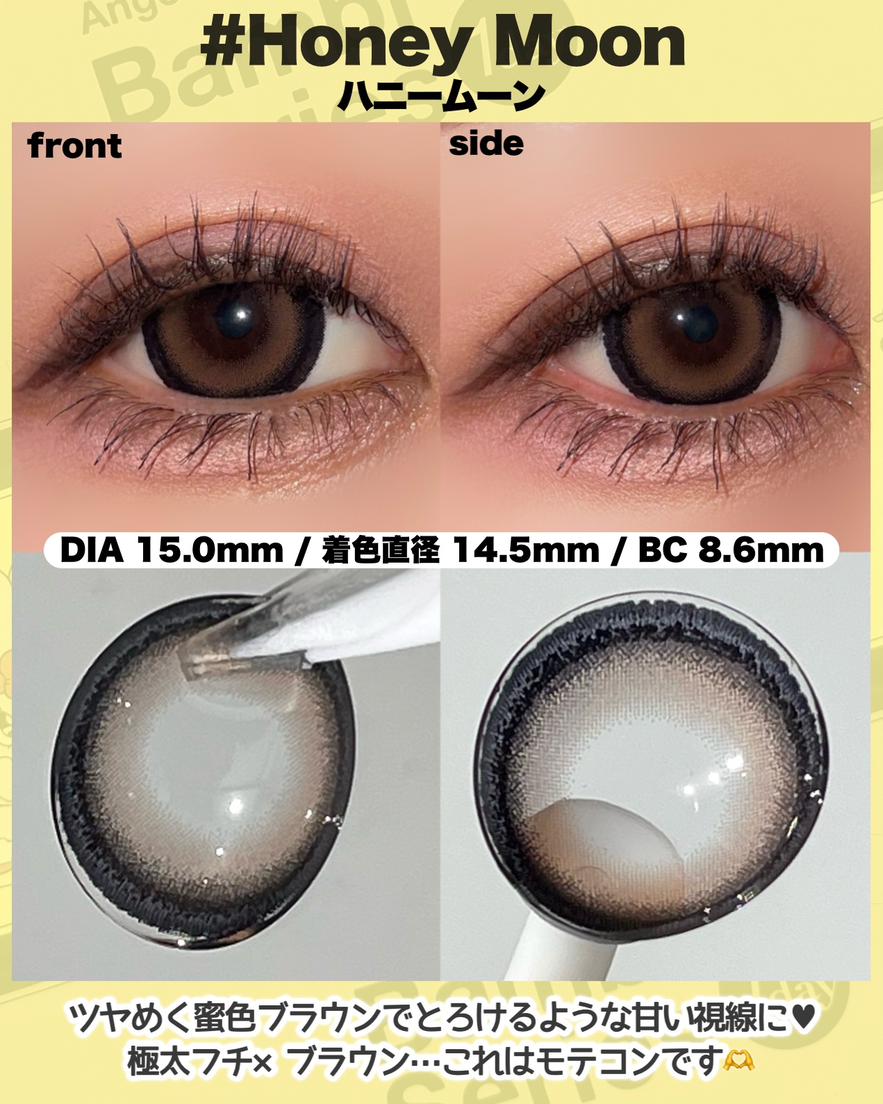 Angelcolor Bambi Series 1day  ハニームーン（Esther Bunnyコラボパッケージ）/AngelColor/ワンデー（１DAY）カラコンを使ったクチコミ（2枚目）