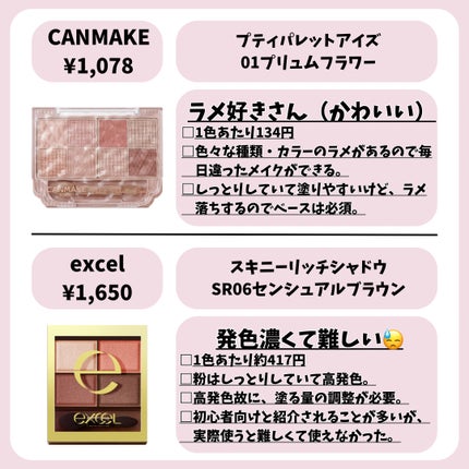 スキニーリッチシャドウ/excel/アイシャドウパレットを使ったクチコミ(2枚目)