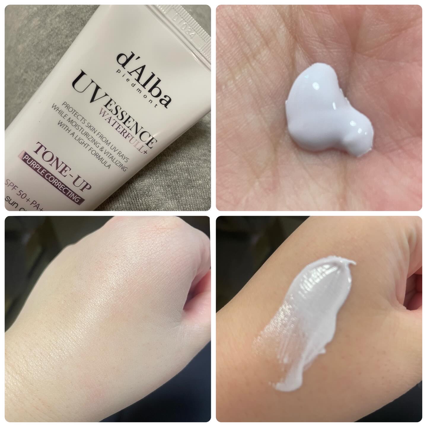 ダルバ ウォータフル トーンアップ サンクリーム(パープル)/ダルバ/日焼け止めクリームを使ったクチコミ（3枚目）