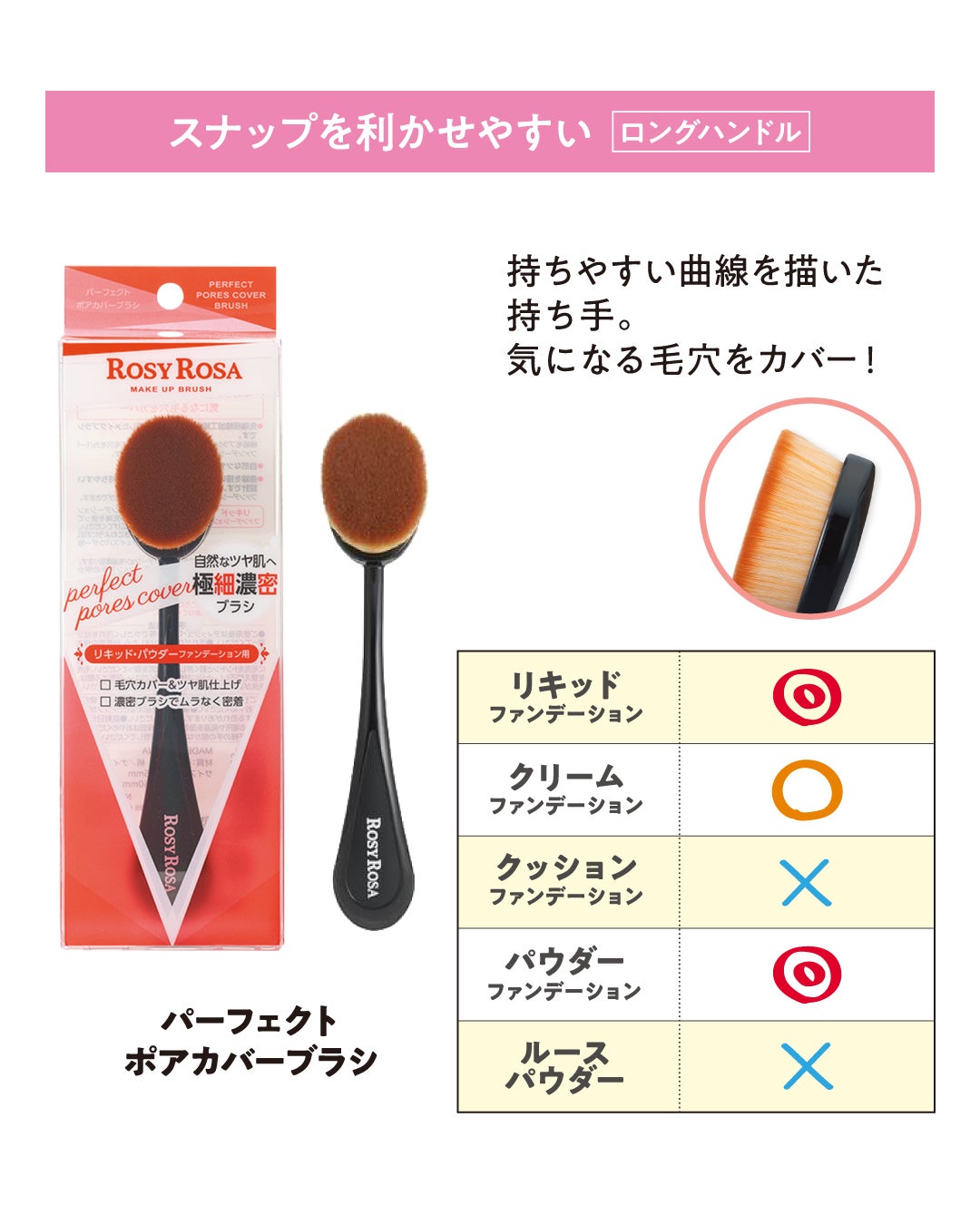 エンジェリッチブラシ パウダー用 L/ロージーローザ/メイクブラシを使ったクチコミ(5枚目)