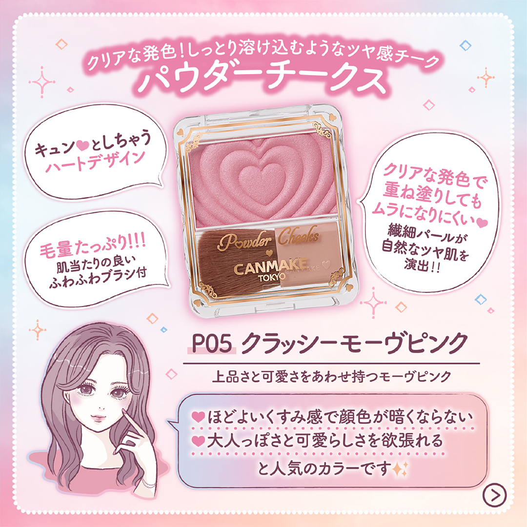 グロウフルールチークス/キャンメイク/パウダーチークを使ったクチコミ（3枚目）