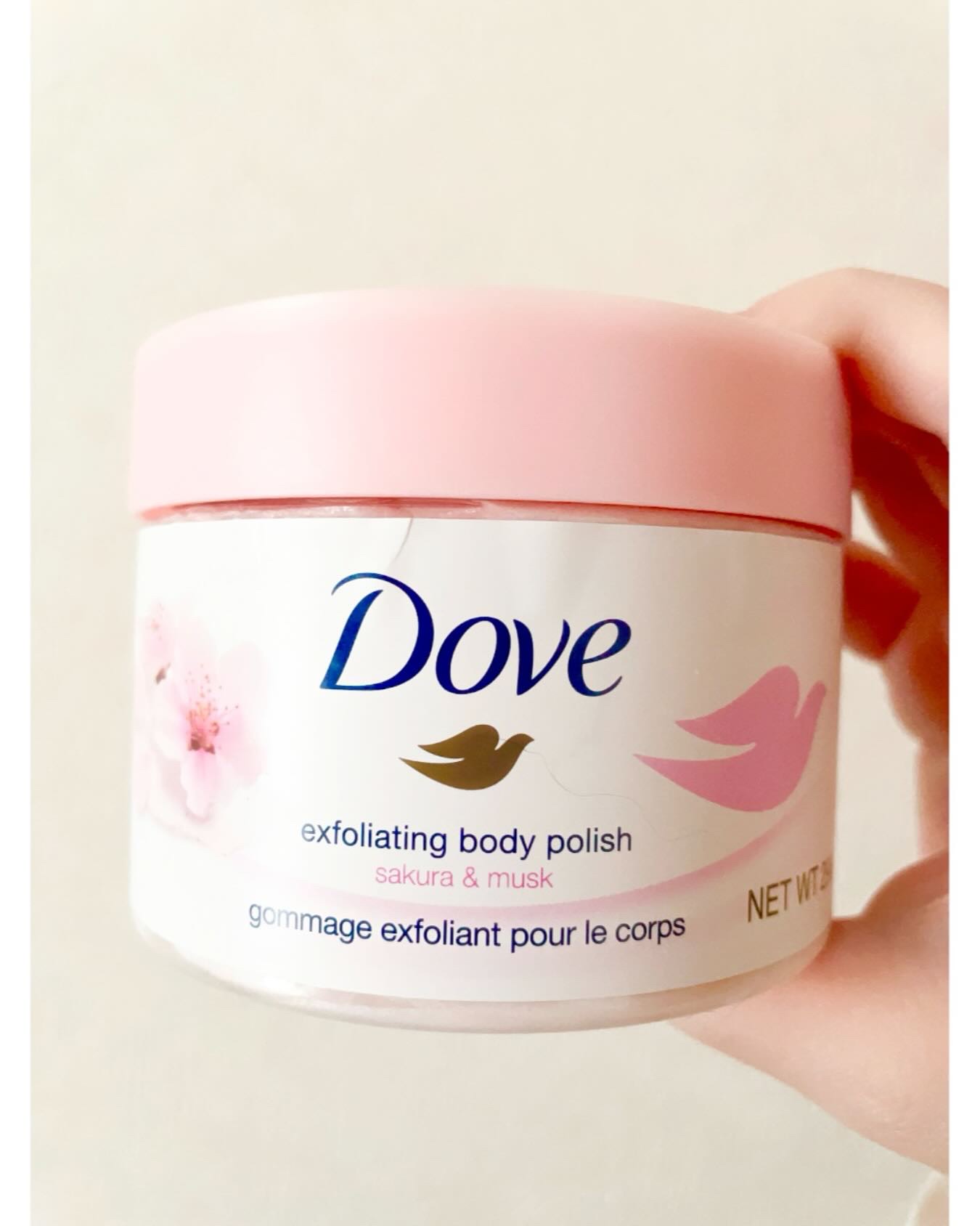 ダヴ ふわとろクリーミースクラブ サクラ＆ムスク 298g/ダヴ/ボディスクラブを使ったクチコミ（1枚目）