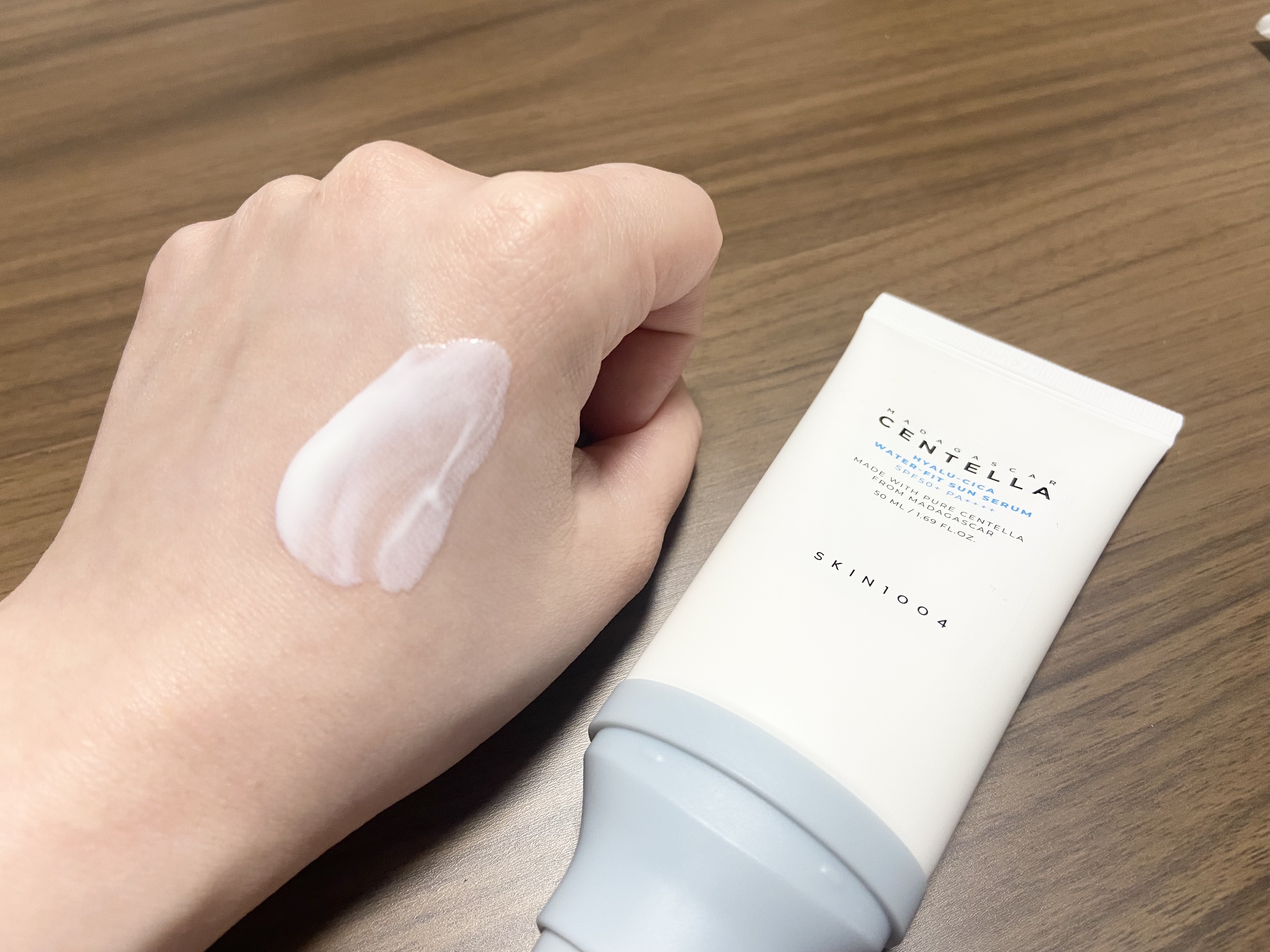 ヒアルーシカ ウォーターフィット サンセラム/SKIN1004/日焼け止めローションを使ったクチコミ（3枚目）