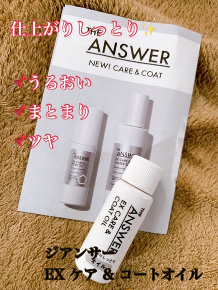 THE ANSWER EXケア&コート オイル/THE ANSWER/ヘアオイルを使ったクチコミ(1枚目)