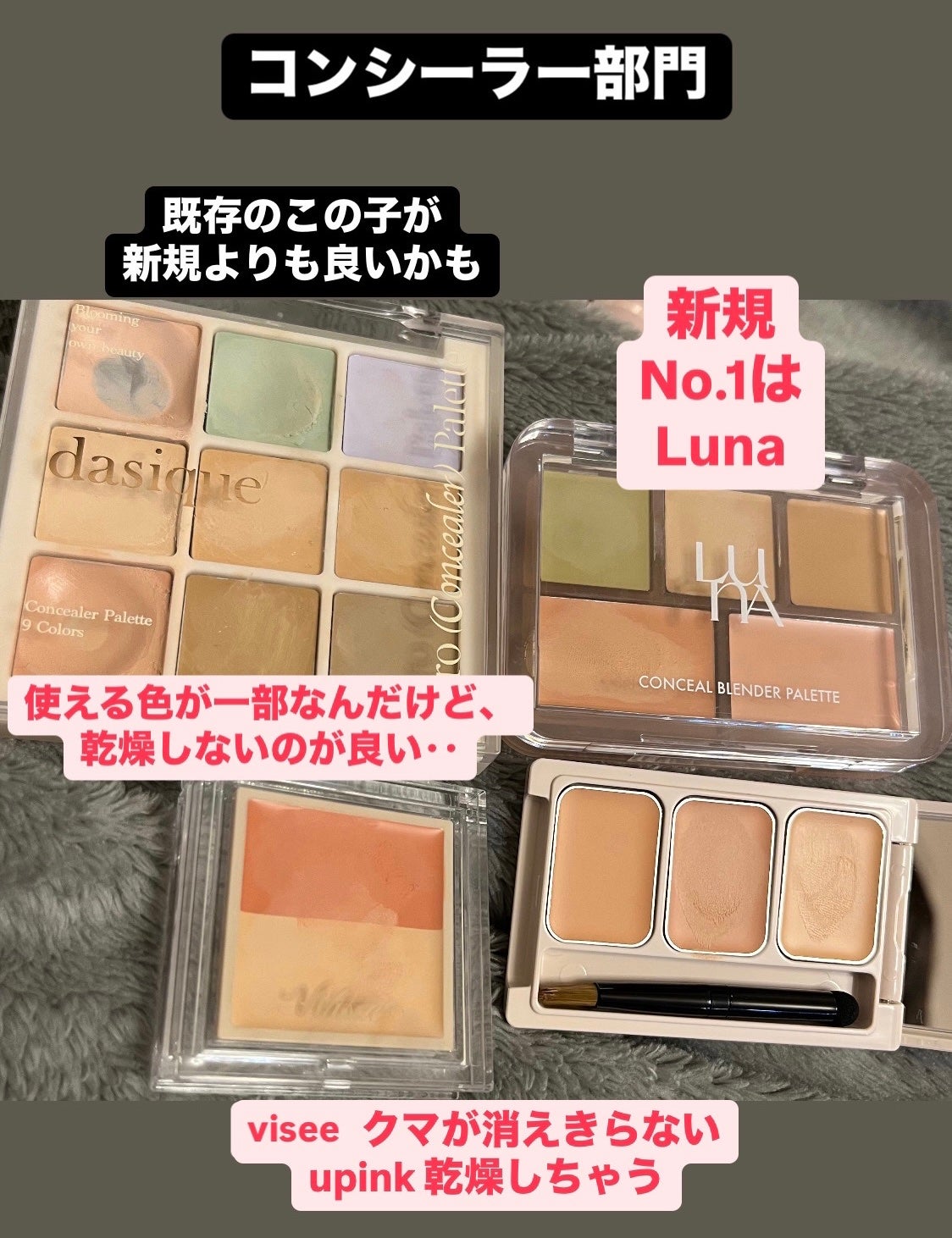 プロコンシーラーパレット/dasique/パレットコンシーラーを使ったクチコミ(1枚目)