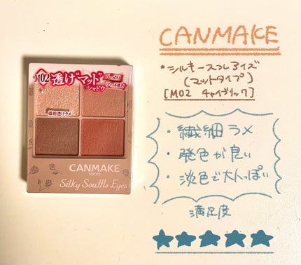 シルキースフレアイズ(マットタイプ)/キャンメイク/アイシャドウパレットを使ったクチコミ(1枚目)