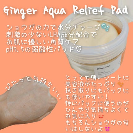 ジンジャーアクアリリーフパッド 60枚/Bonajour/トナーパッドを使ったクチコミ(4枚目)