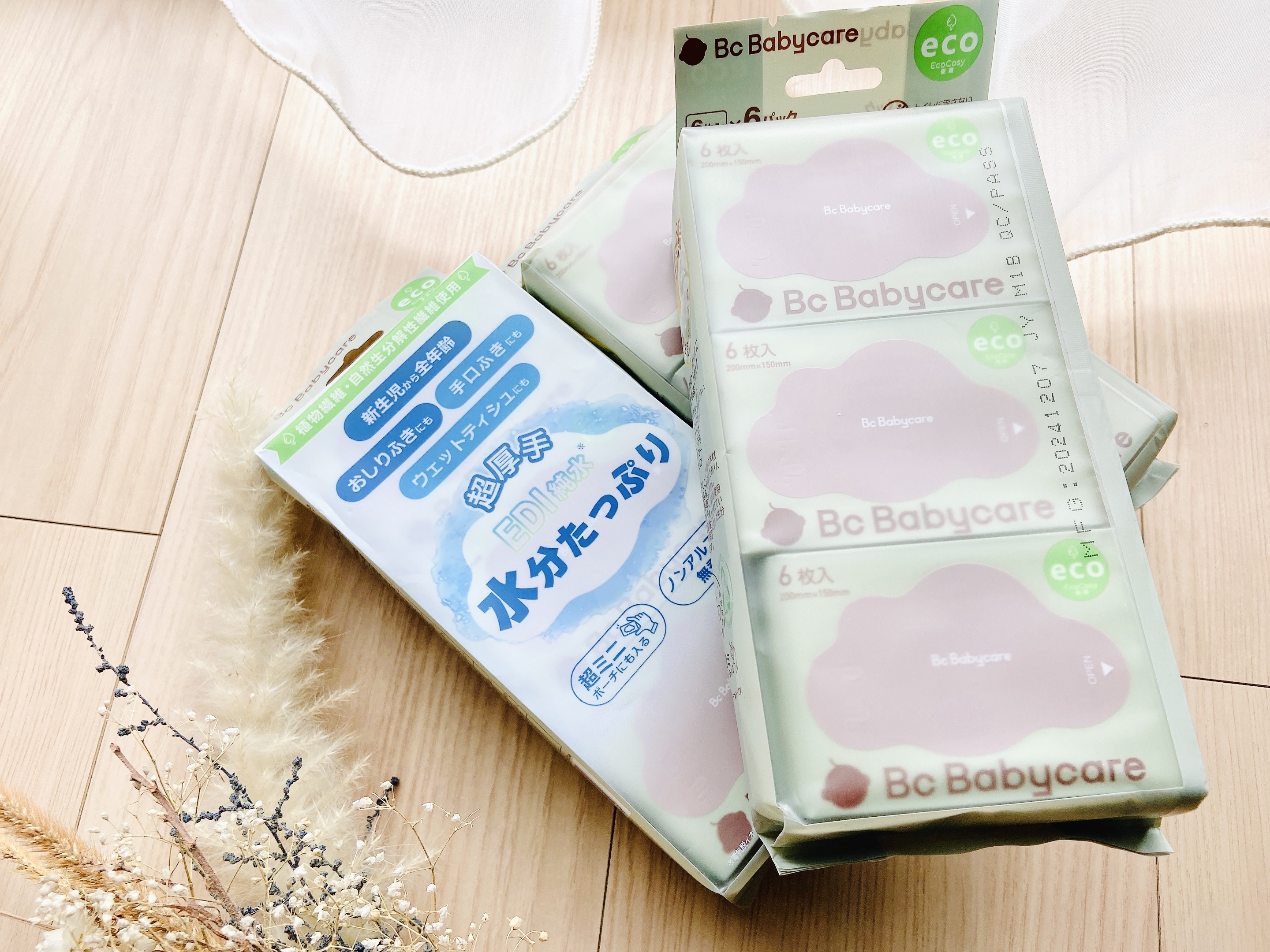 ベビーケア 超厚手おしりふき b　6枚/Bc Babycare/ティッシュを使ったクチコミ（2枚目）