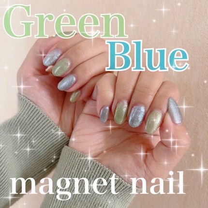 #ネイル,#マグネットネイル,#ジェルネイル,#ラメネイルのネイルデザイン