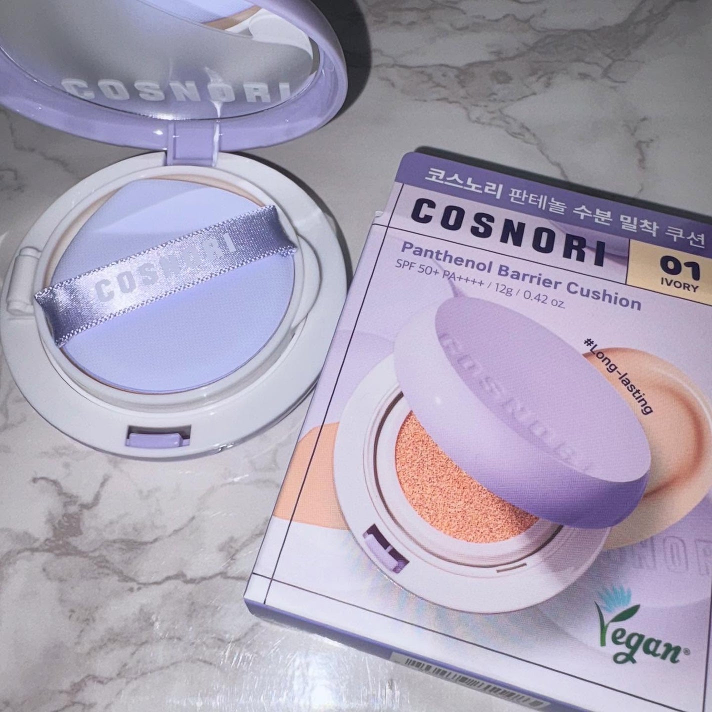 パンテノールバリアクッション/COSNORI/クッションファンデーションを使ったクチコミ(1枚目)