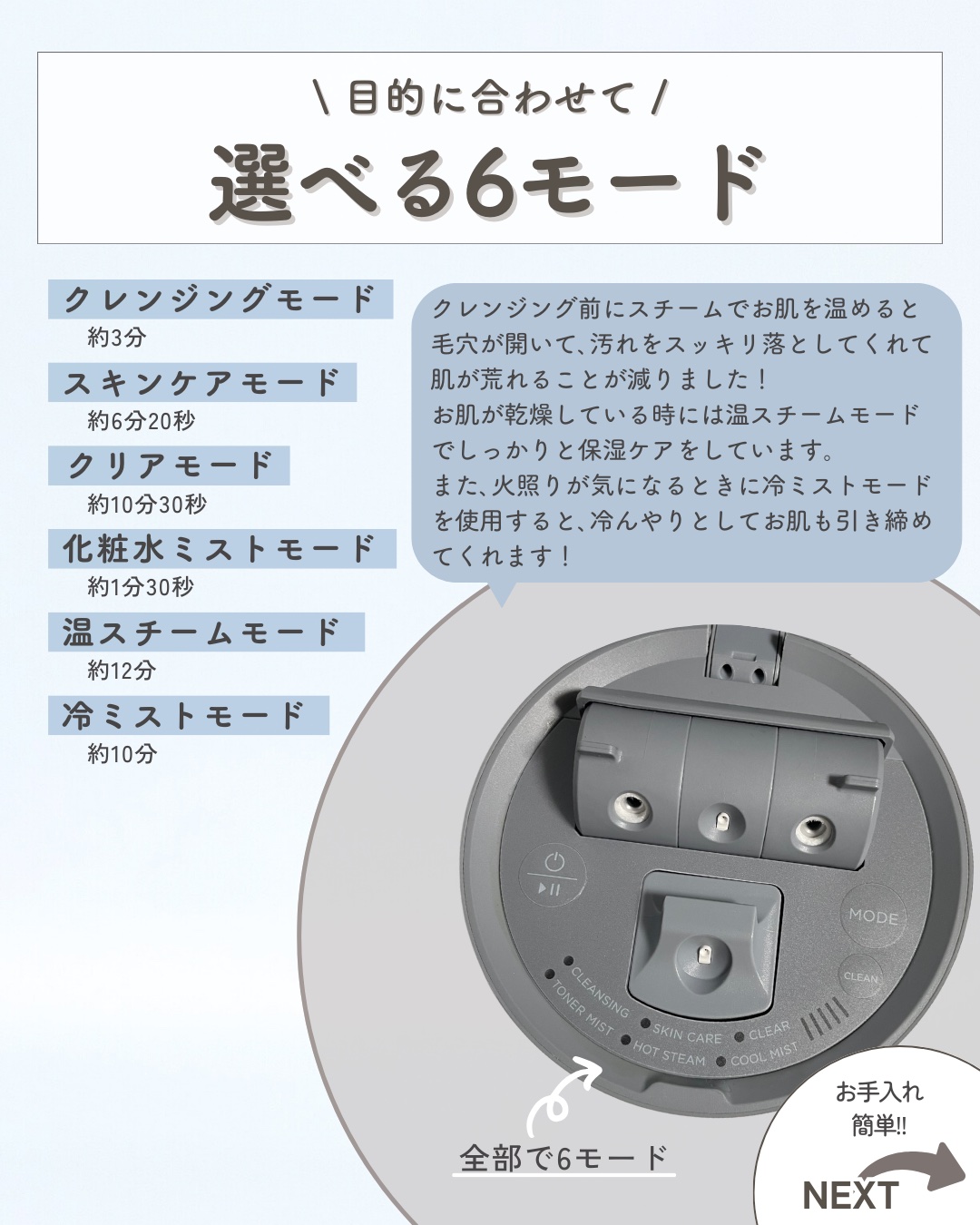 ピュアブライトスチーマー/SALONIA/美顔器・マッサージを使ったクチコミ（3枚目）