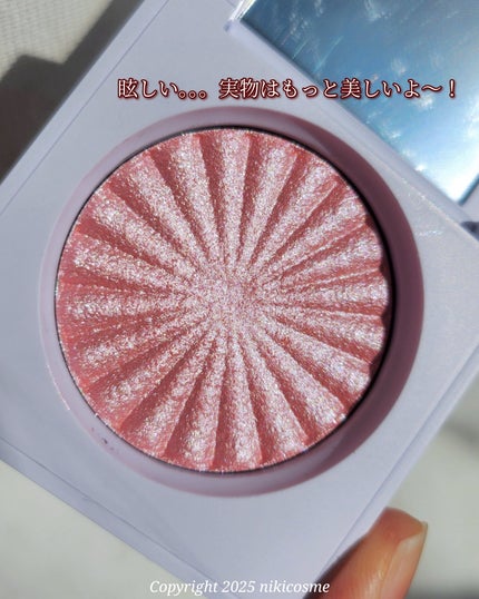 OFRA mini Highlighter Pillow Talk/Ofra Cosmetics/パウダーハイライトを使ったクチコミ(2枚目)