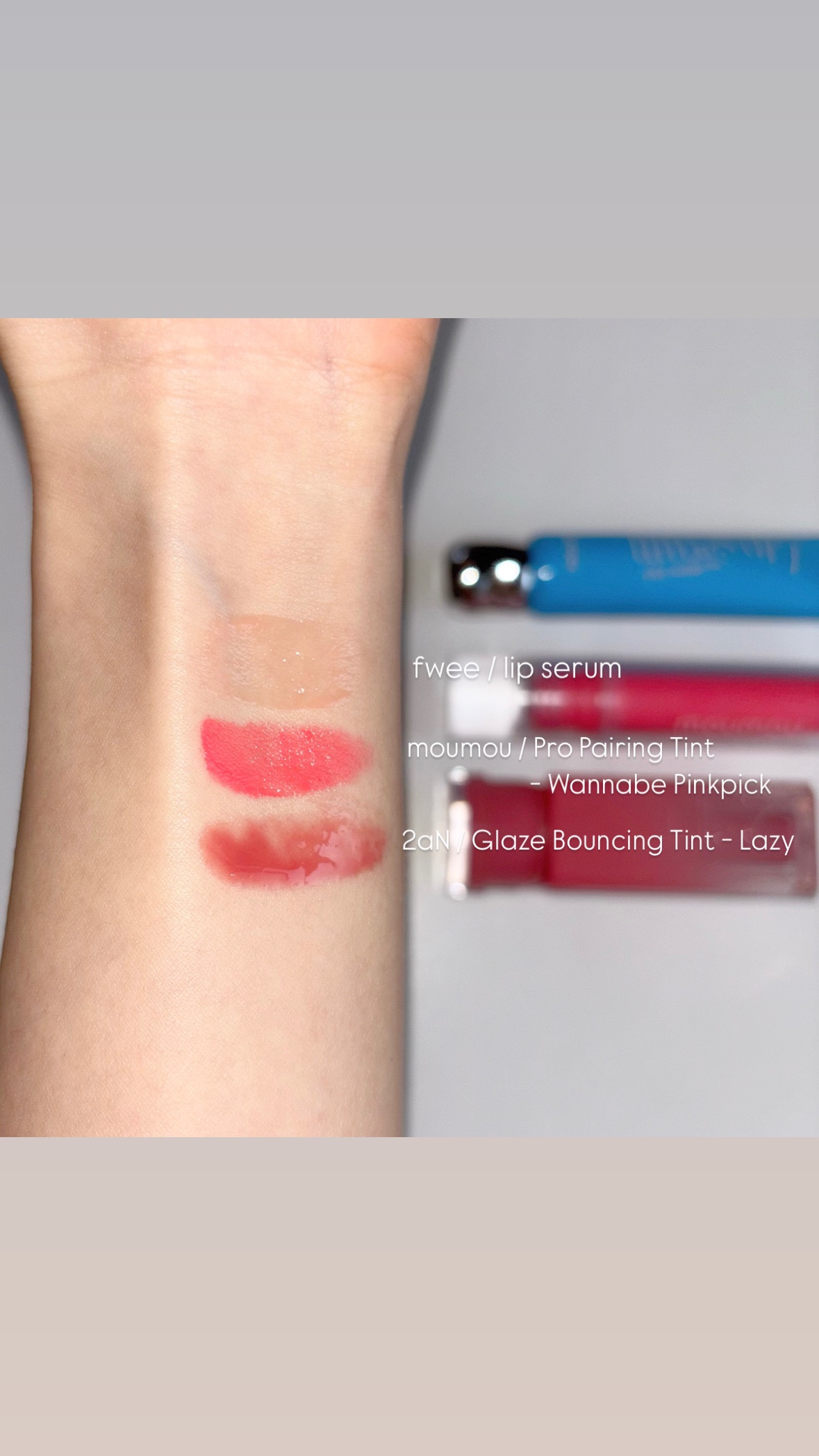 プロペアリングティント 03 Wannabe PinkPick/moumou/リップティントを使ったクチコミ（2枚目）