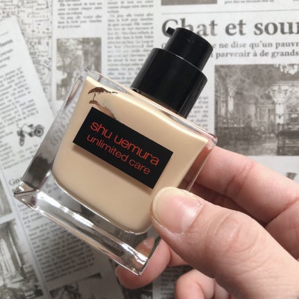 アンリミテッド ケア ツヤ セラム ファンデーション/shu uemura/リキッドファンデーションを使ったクチコミ(2枚目)