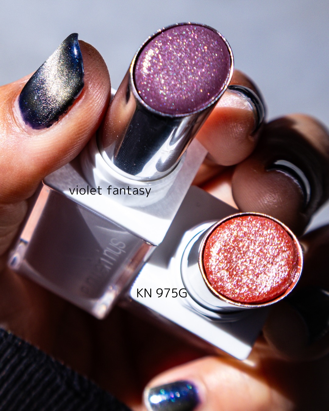 キヌケアヌード グリーム バイオレットファンタジー 限定色/shu uemura/口紅を使ったクチコミ（2枚目）