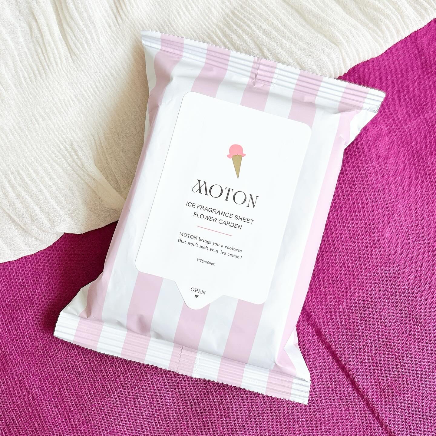アイスフレグランスシート FLOWER GARDEN/MOTON/ボディシートを使ったクチコミ（1枚目）