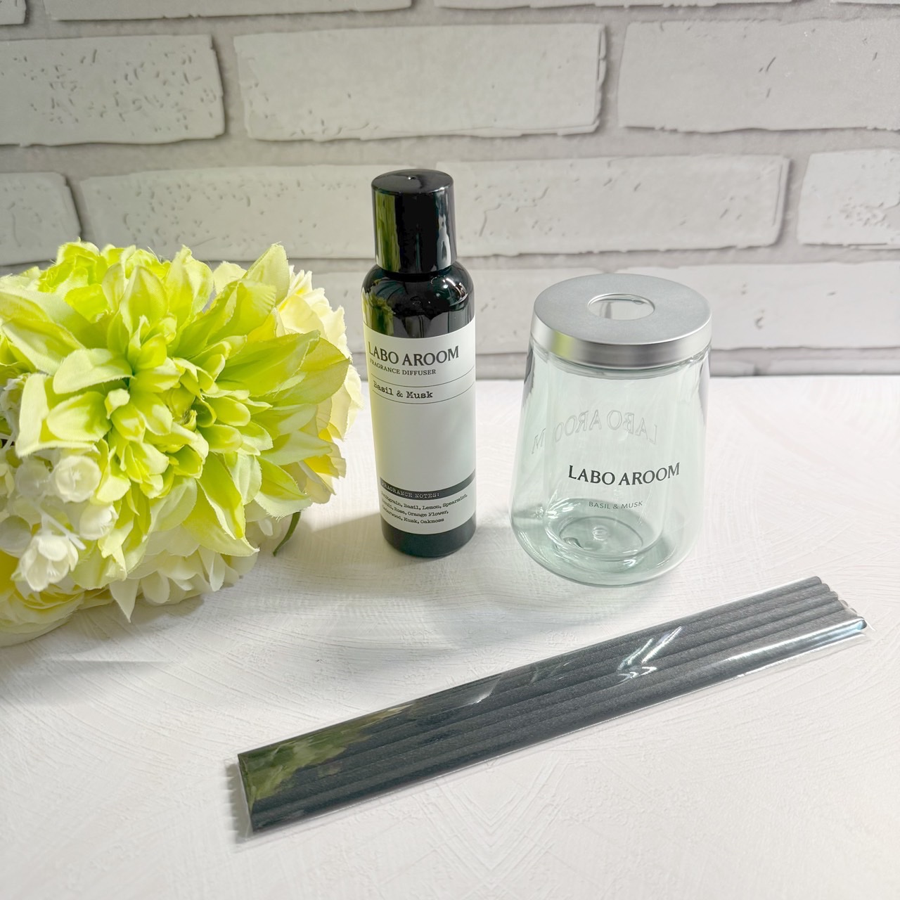 ディフューザー バジル＆ムスク/LABO AROOM/ルームフレグランスを使ったクチコミ（3枚目）