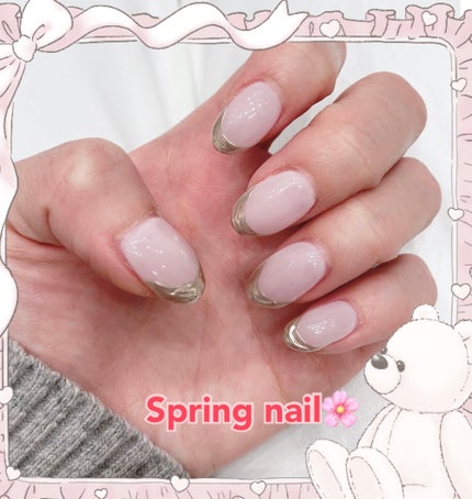 #ネイル,#ジェルネイル,#フレンチネイル,#ピンクネイルのネイルデザイン