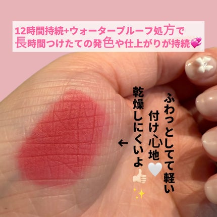 パウダーベルベットティント/AMUSE/リップティントを使ったクチコミ(4枚目)