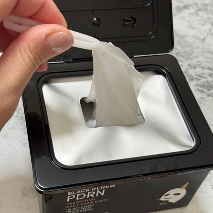 ブラックPDRN デイリーシートマスク/ネイチャーリパブリック/シートマスク・パックを使ったクチコミ(4枚目)