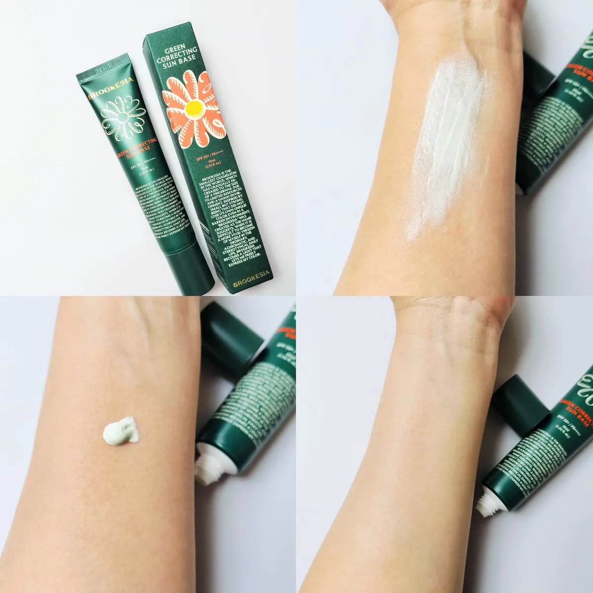 グリーンコレックティングサンベース/BROOKESIA/日焼け止めクリームを使ったクチコミ（2枚目）