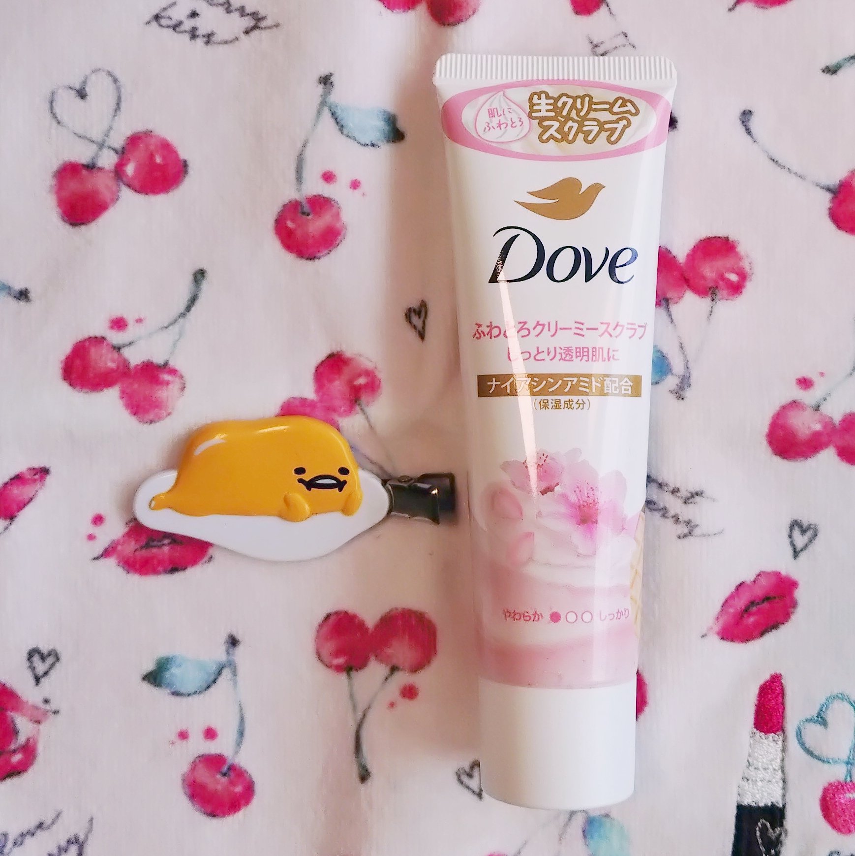 ダヴ ふわとろクリーミースクラブ サクラ＆ムスク チューブ 50g/ダヴ/ボディスクラブを使ったクチコミ（1枚目）