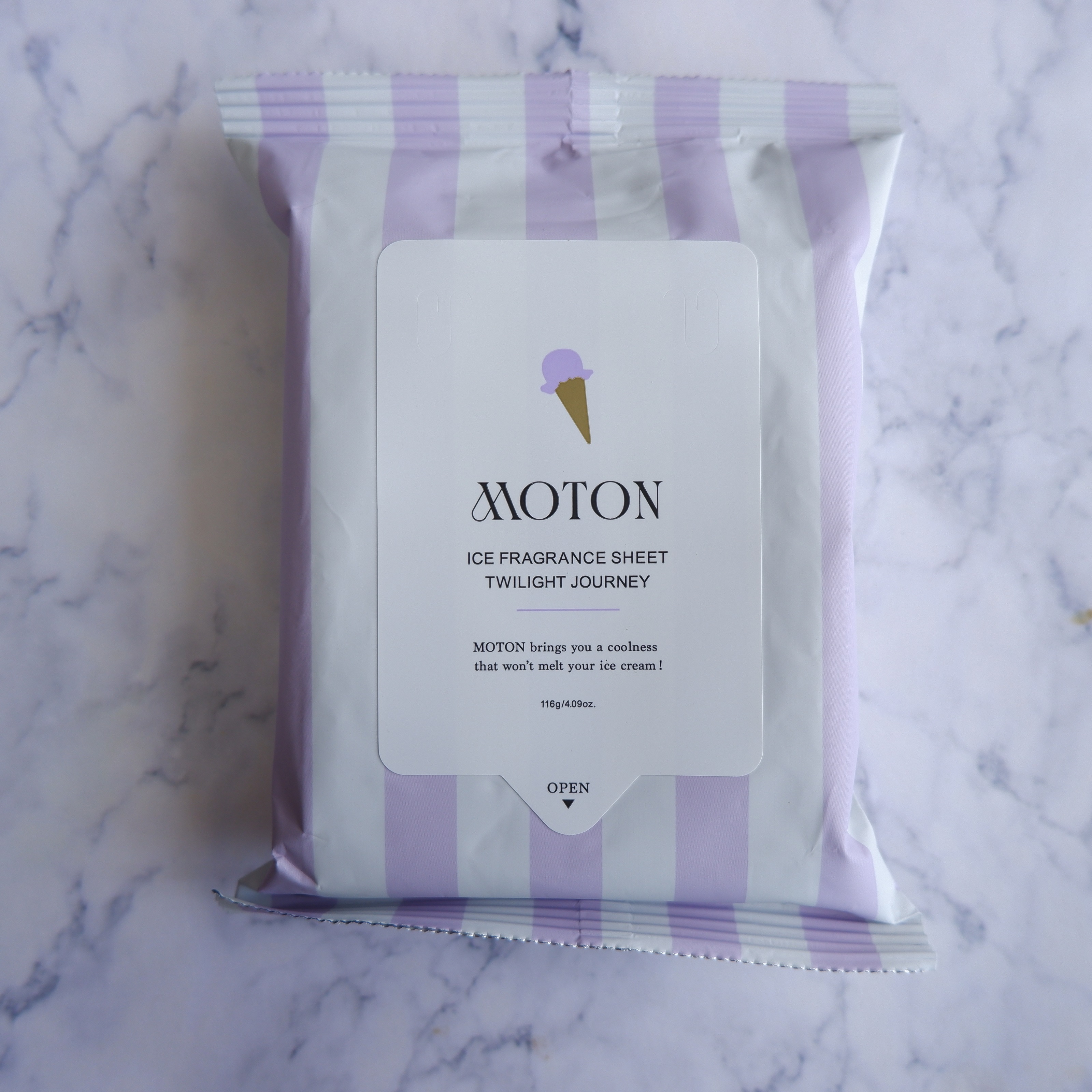アイスフレグランスシート TWILIGHT JOURNEY/MOTON/ボディシートを使ったクチコミ（1枚目）