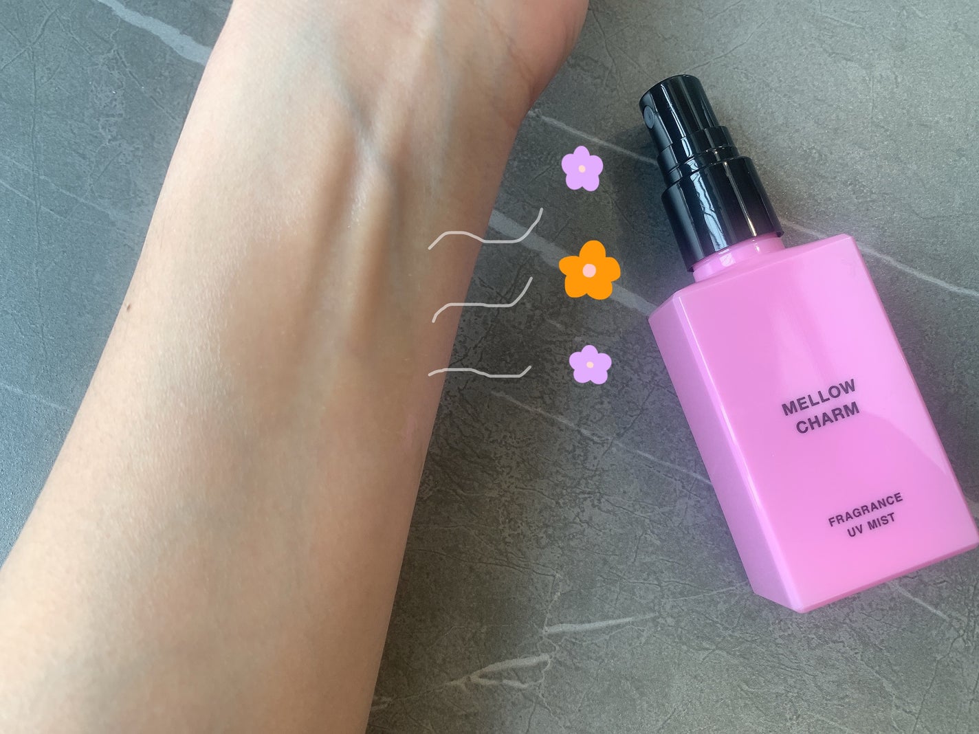 メロウチャーム フレグランスUVミスト ラッキーピンクフラワー/MELLOW CHARM/香水(その他)を使ったクチコミ(3枚目)