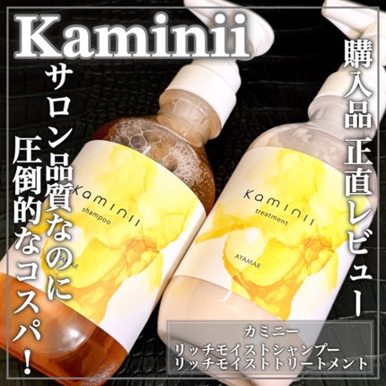 試してみた】リッチモイストシャンプー/トリートメント Kaminii 試してみた】リッチモイストシャンプー/トリートメント Kaminii