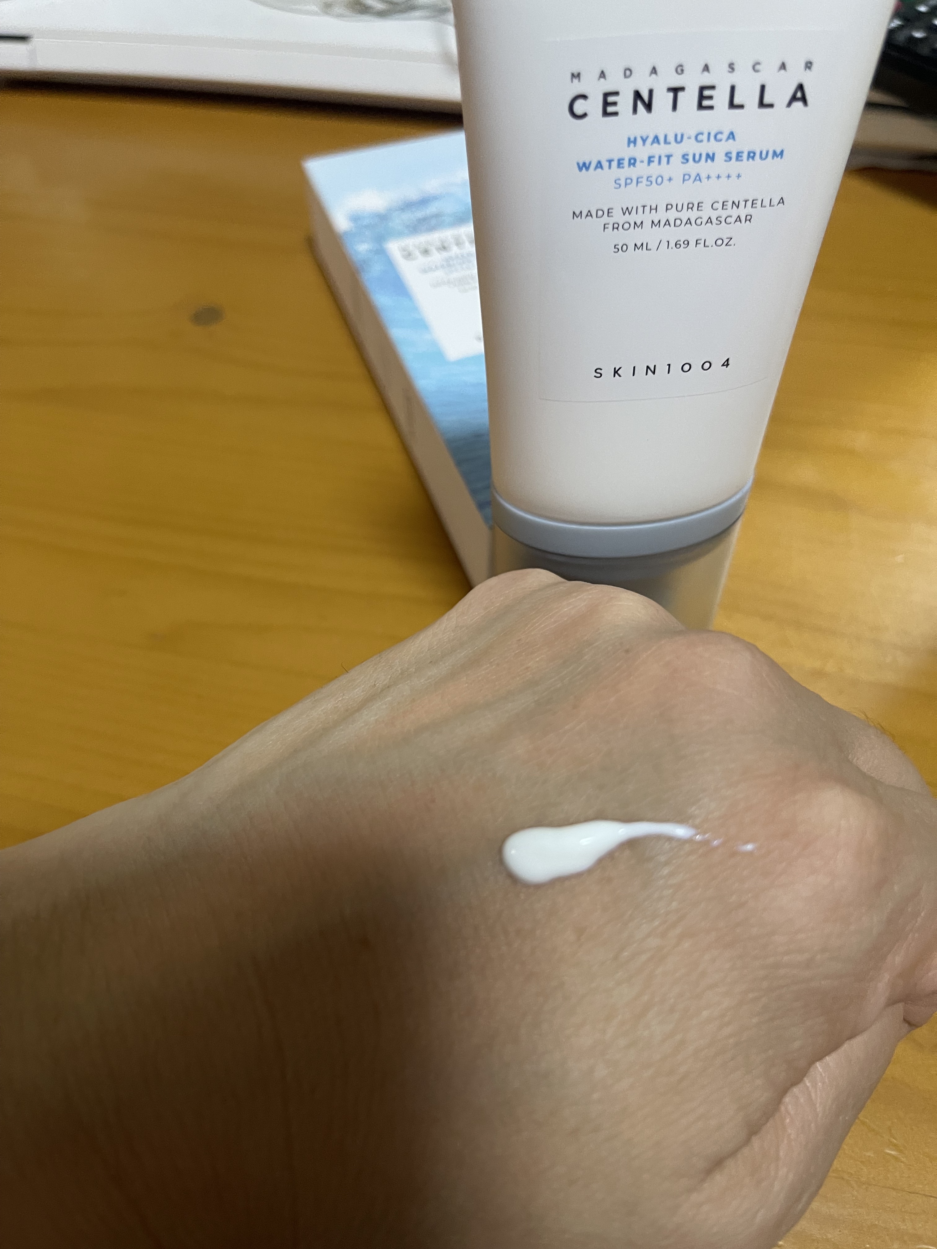 ヒアルーシカ ウォーターフィット サンセラム/SKIN1004/日焼け止めローションを使ったクチコミ（2枚目）