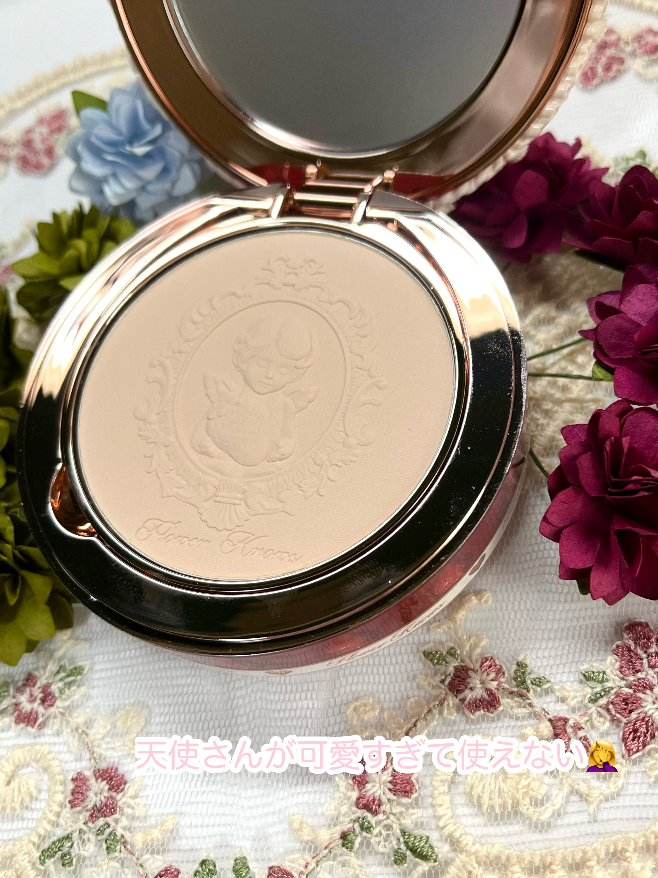 ストロベリーキューピッドコレクション プレストパウダー/FlowerKnows/プレストパウダーを使ったクチコミ（2枚目）