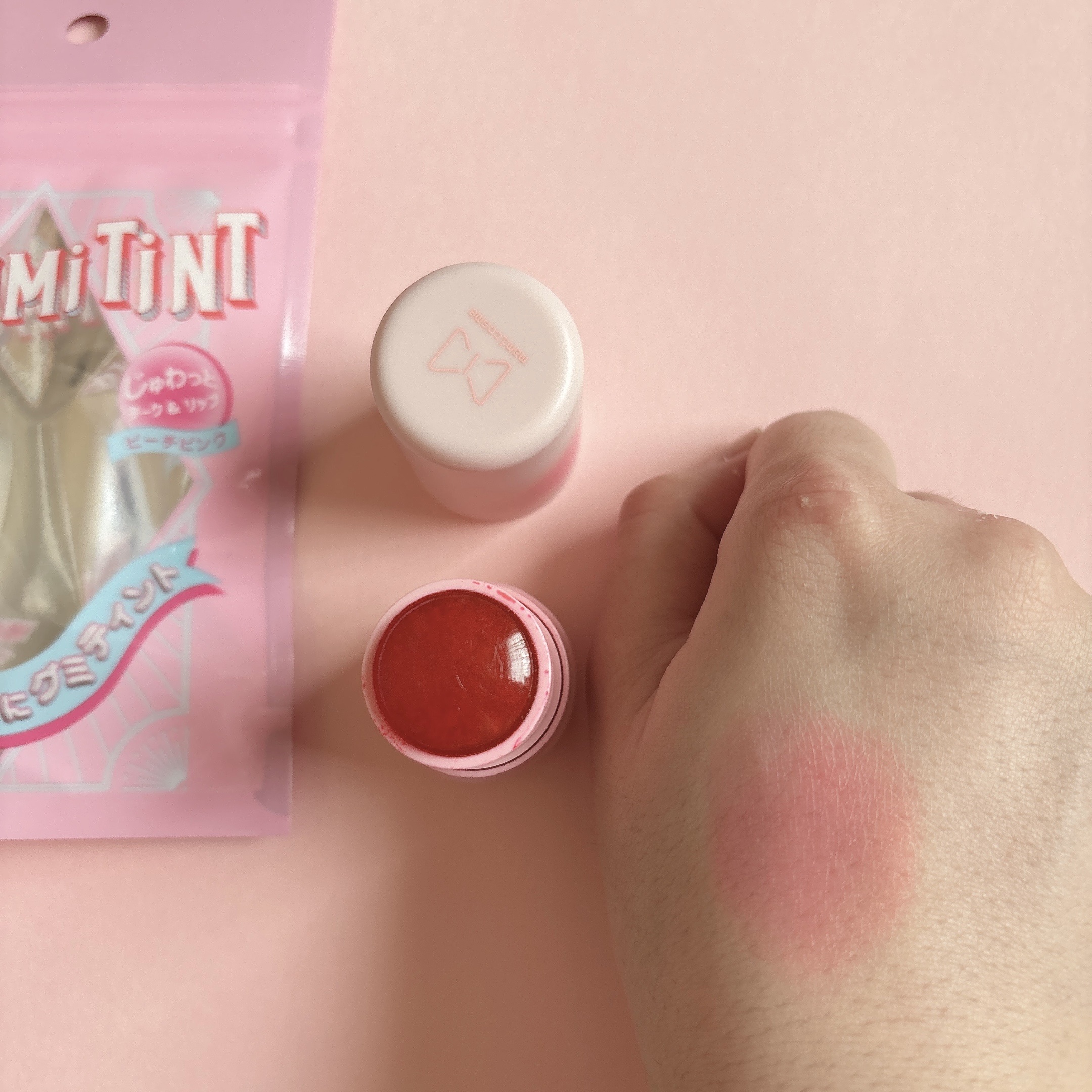 mamicosme グミティント 02 ピーチピンク/mamicosme/リップティントを使ったクチコミ（2枚目）