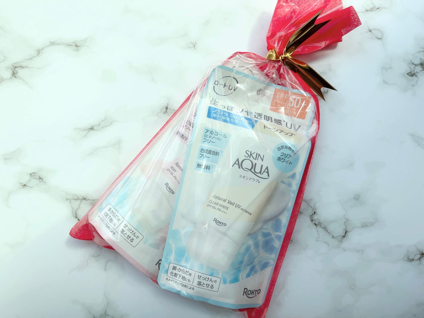 ナチュラルベールUVエッセンス/スキンアクア/日焼け止めクリームを使ったクチコミ(4枚目)