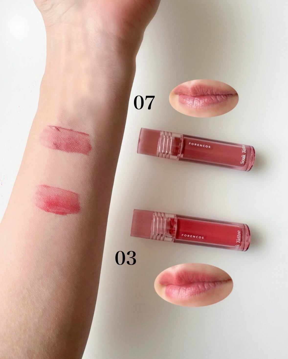 Soak Tattoo Tint/フォレンコス/リップグロスを使ったクチコミ(3枚目)