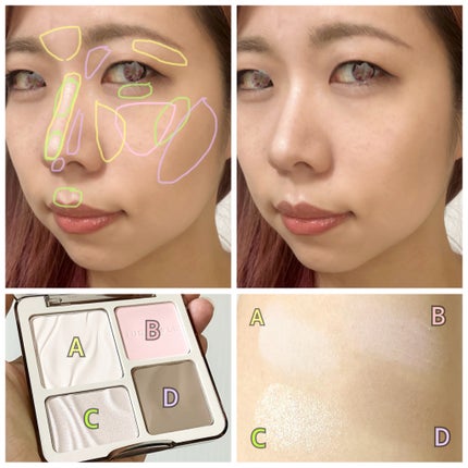 JUDYDOLL メリハリマスターパレット/JUDYDOLL/パウダーハイライトを使ったクチコミ(4枚目)